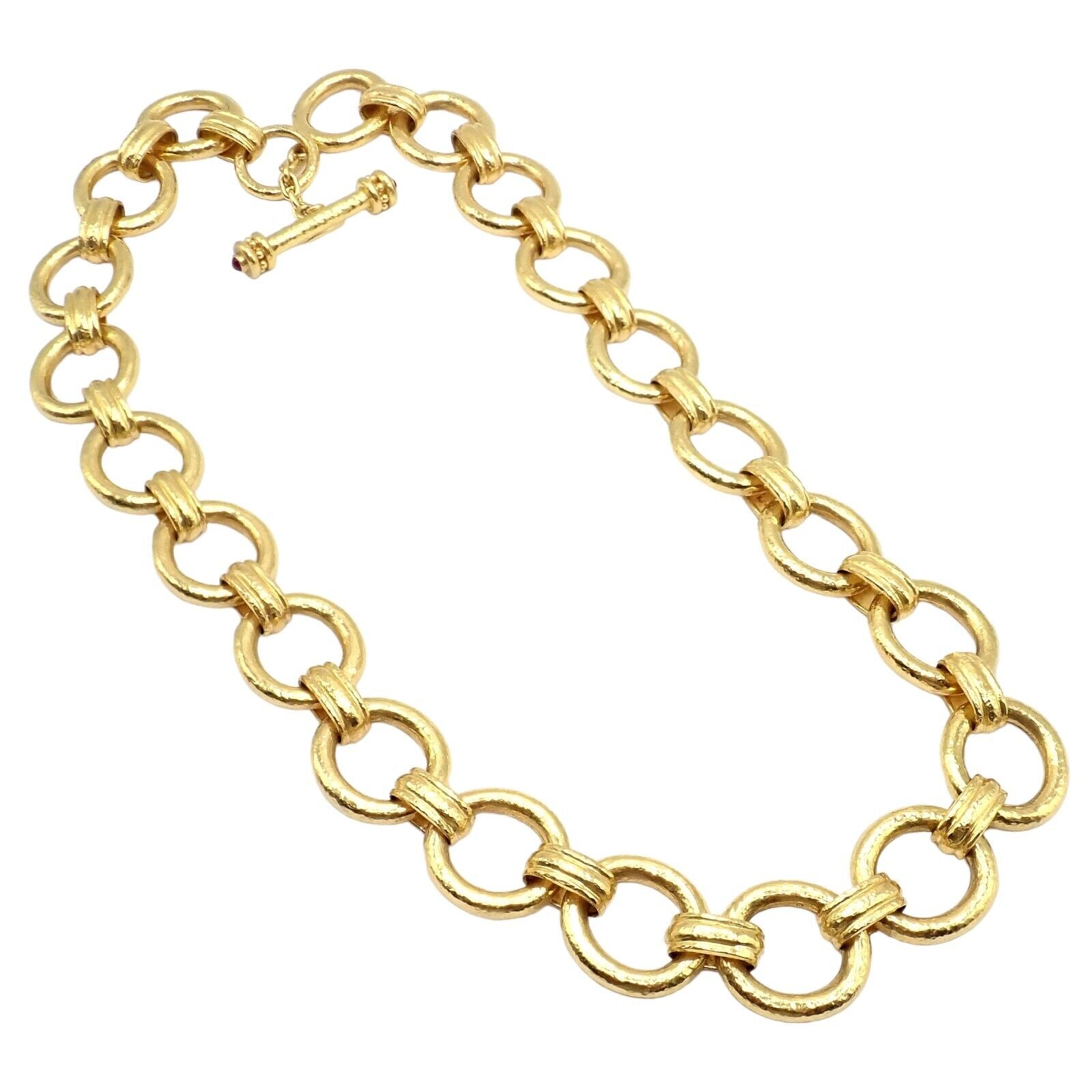 Elizabeth Locke Jewelry & Watches:Fine Jewelry:Necklaces & Pendants Authentic! Elizabeth Locke 19k Yellow Gold Ruby 21" Toggle Link Necklace