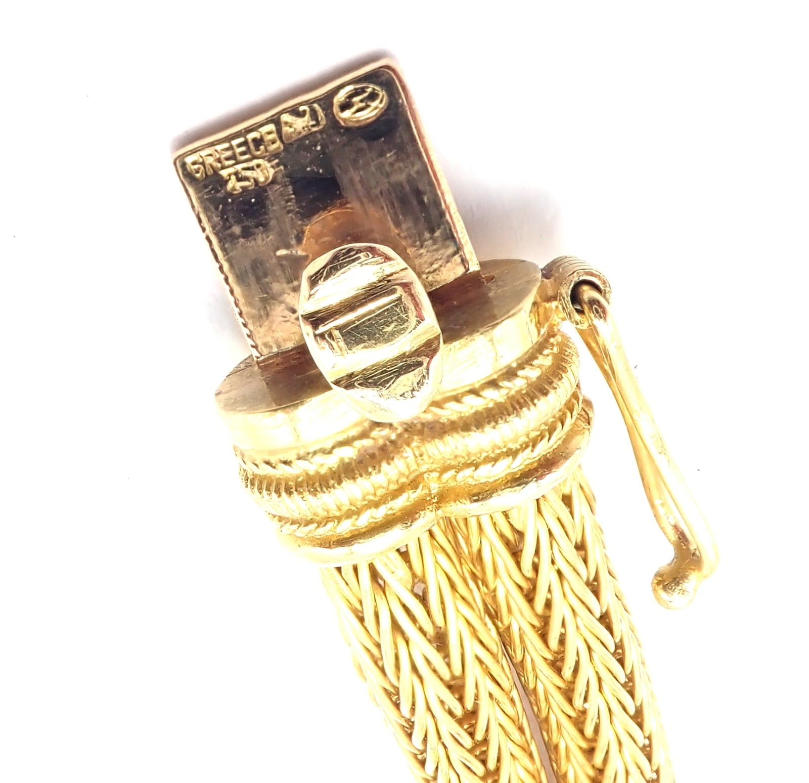 Lalaounis Jewelry & Watches:Fine Jewelry:Bracelets & Charms Authentic! Ilias Lalaounis 18k Yellow Gold Diamond Rock Crystal Bangle Bracelet