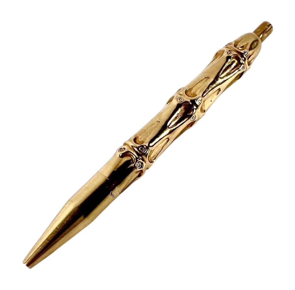 Louis Tamis Collectibles:Pens & Writing Instruments:Pens:Ballpoint Pens:Other Collectible Ballpoint Vintage 1940's Louis Tamis Bamboo Pen 14K Solid Yellow Gold