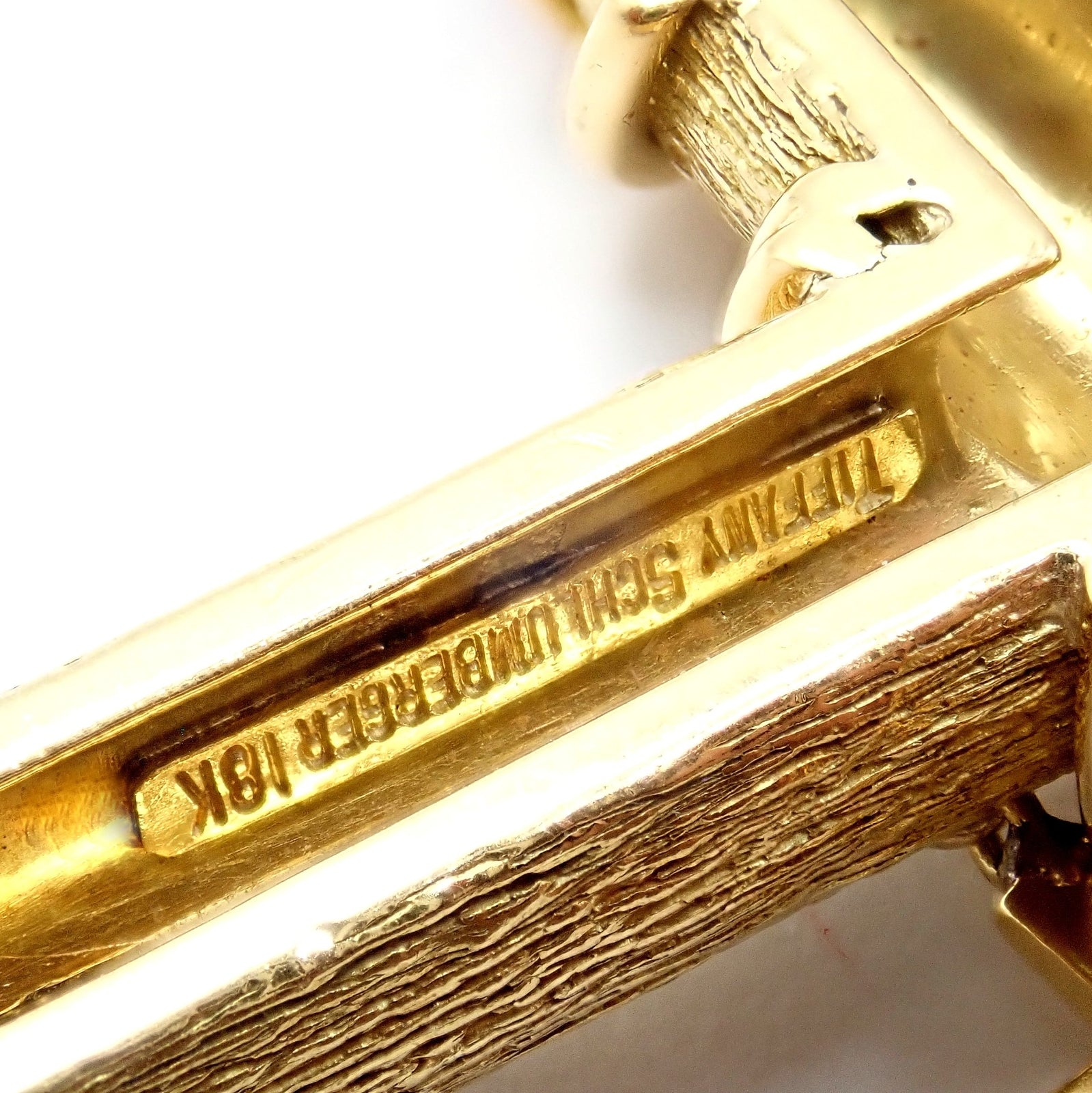 Tiffany & Co Schlumberger 18k Yellow Gold Ruby Diamond Cross 24" Chain Necklace | Fortrove