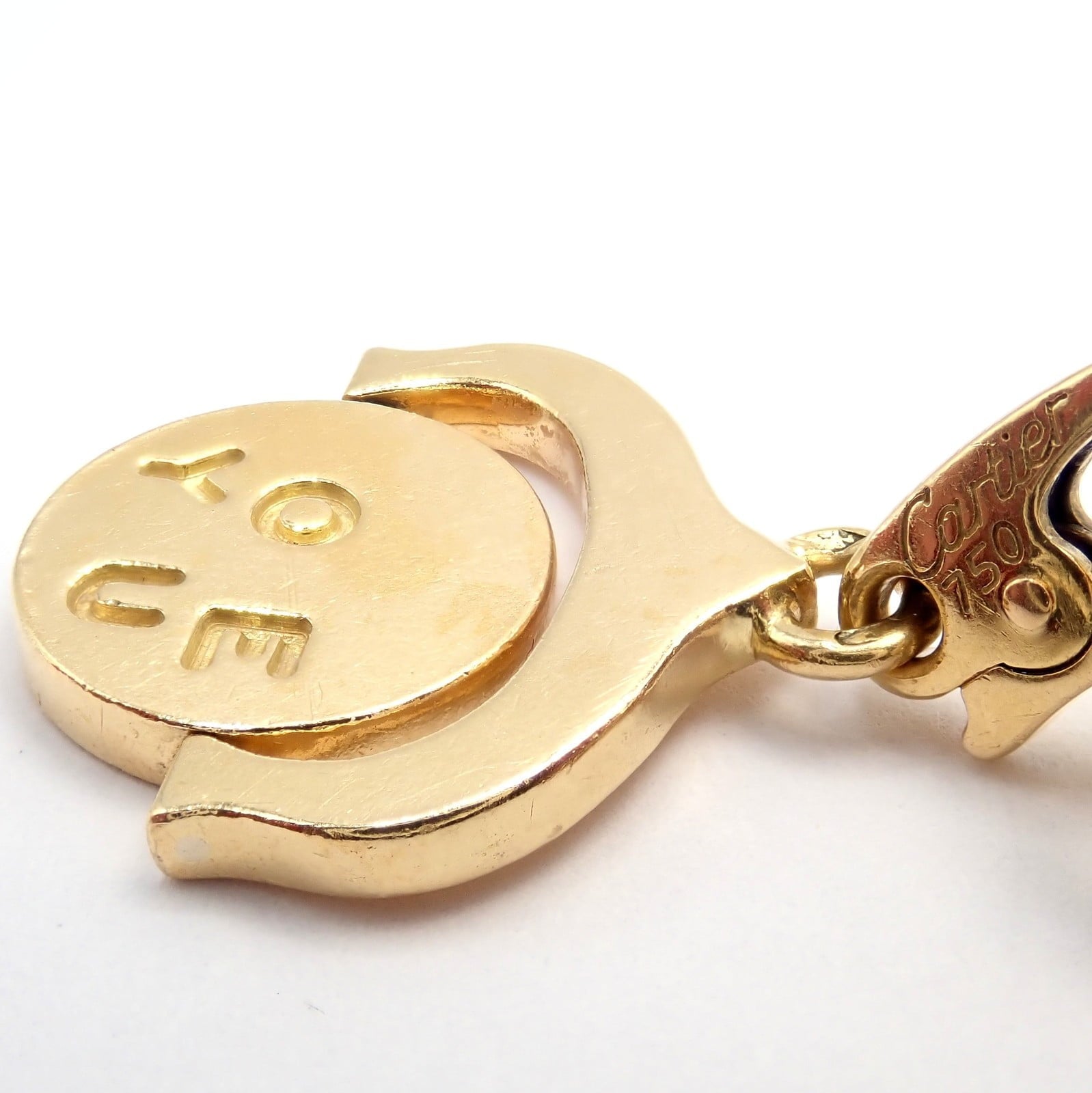 Authentic Cartier 18k Yellow Gold LOVE Trinity Double C Charm Link Bracelet 1995 | Fortrove