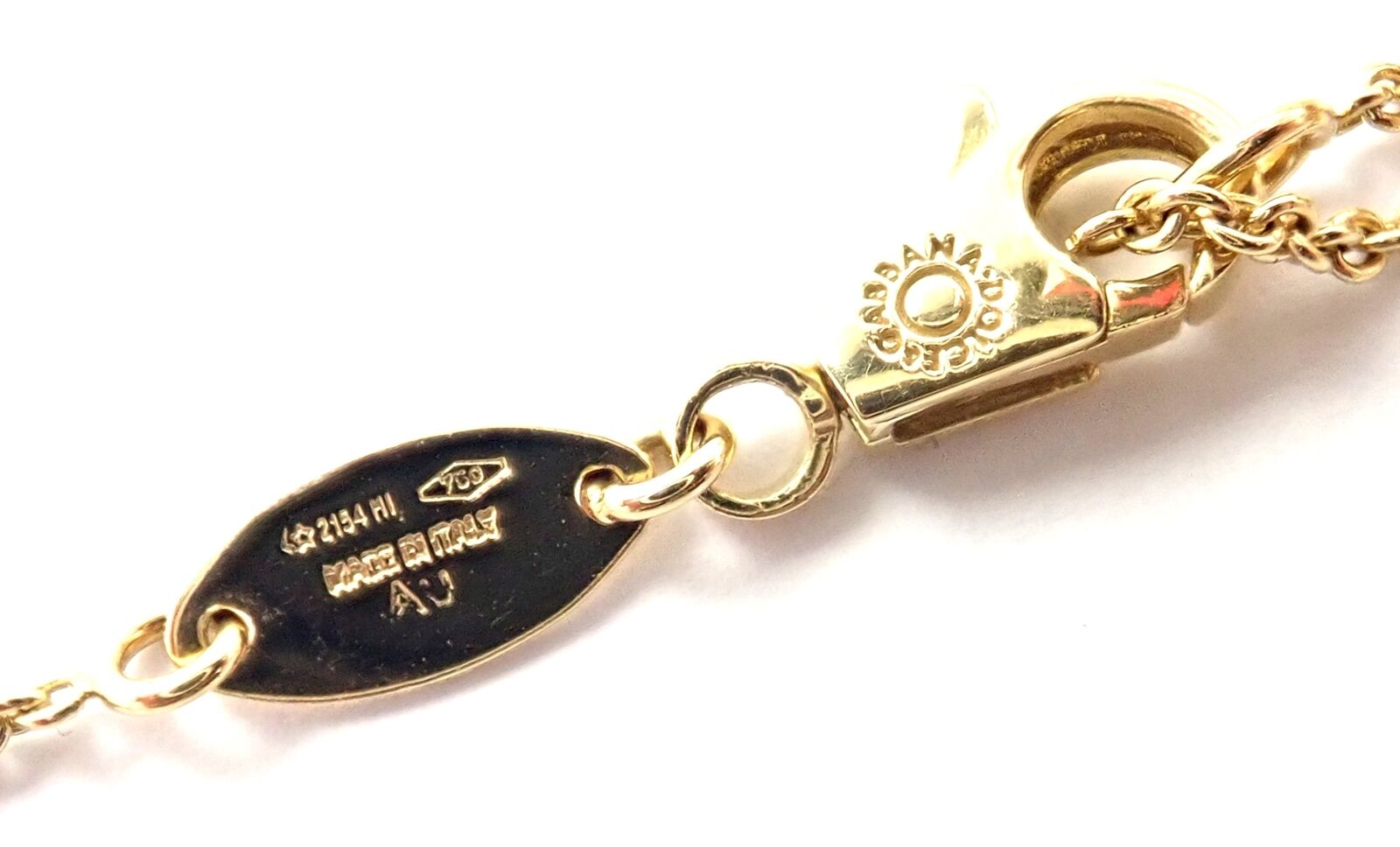 Authentic! Dolce & Gabbana Spring 18k Yellow Gold Citrine Butterfly Necklace | Fortrove