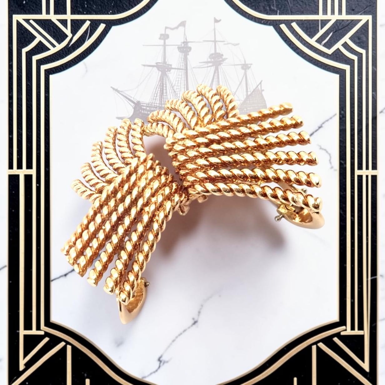 Tiffany & Co. Jewelry & Watches:Fine Jewelry:Earrings Authentic! Tiffany & Co Jean Schlumberger 18k Yellow Gold Rope Earrings