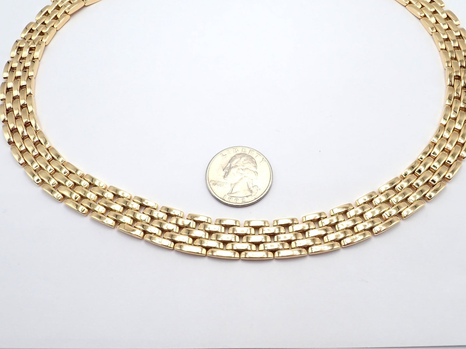 Cartier Jewelry & Watches:Fine Jewelry:Necklaces & Pendants Cartier 5 Row Maillon Panther Panthere 18k Yellow Gold 20" Long Necklace Paper