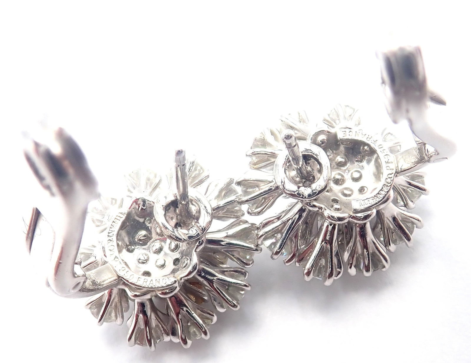 Tiffany & Co. Jewelry & Watches:Fine Jewelry:Jewelry Sets Authentic Tiffany & Co Spray Platinum Diamond Necklace Earrings Set Paper France