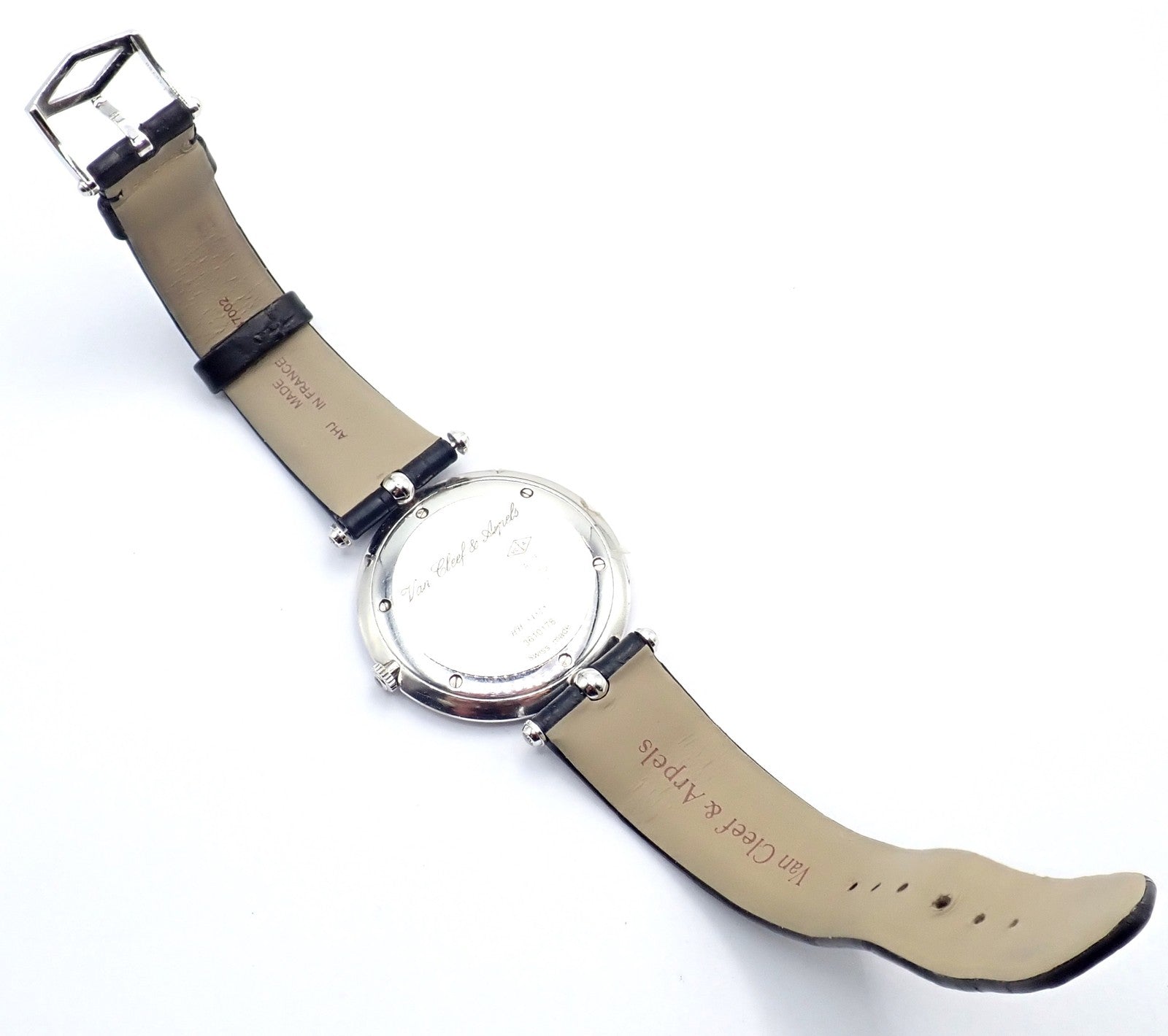 Van Cleef & Arpels Pierre Arpels 18K White Gold Diamond 38mm Watch Cert. Box! | Fortrove