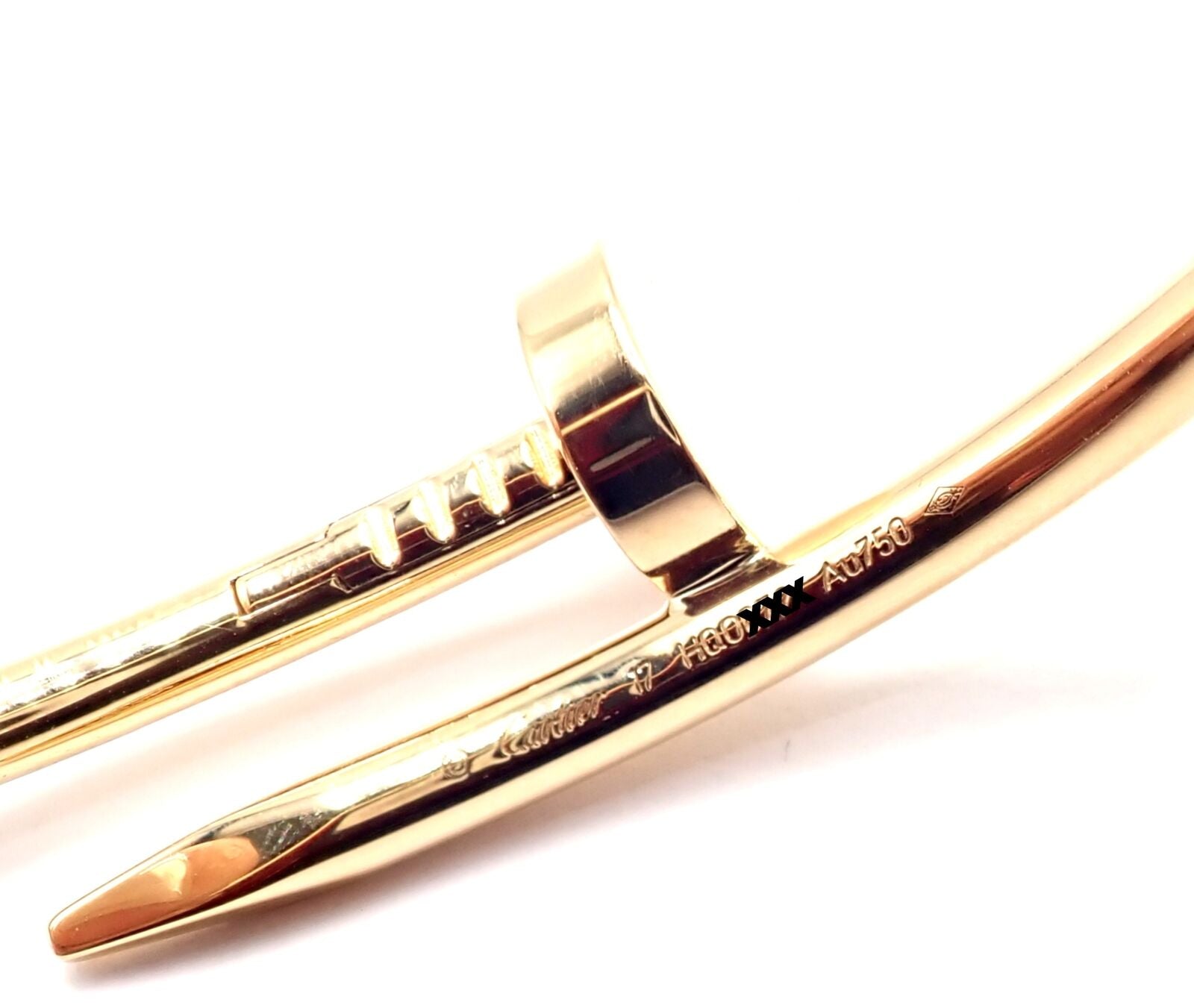 Cartier Juste un Clou Nail 18k Yellow Gold Bangle Bracelet Size 17 Paper | Fortrove