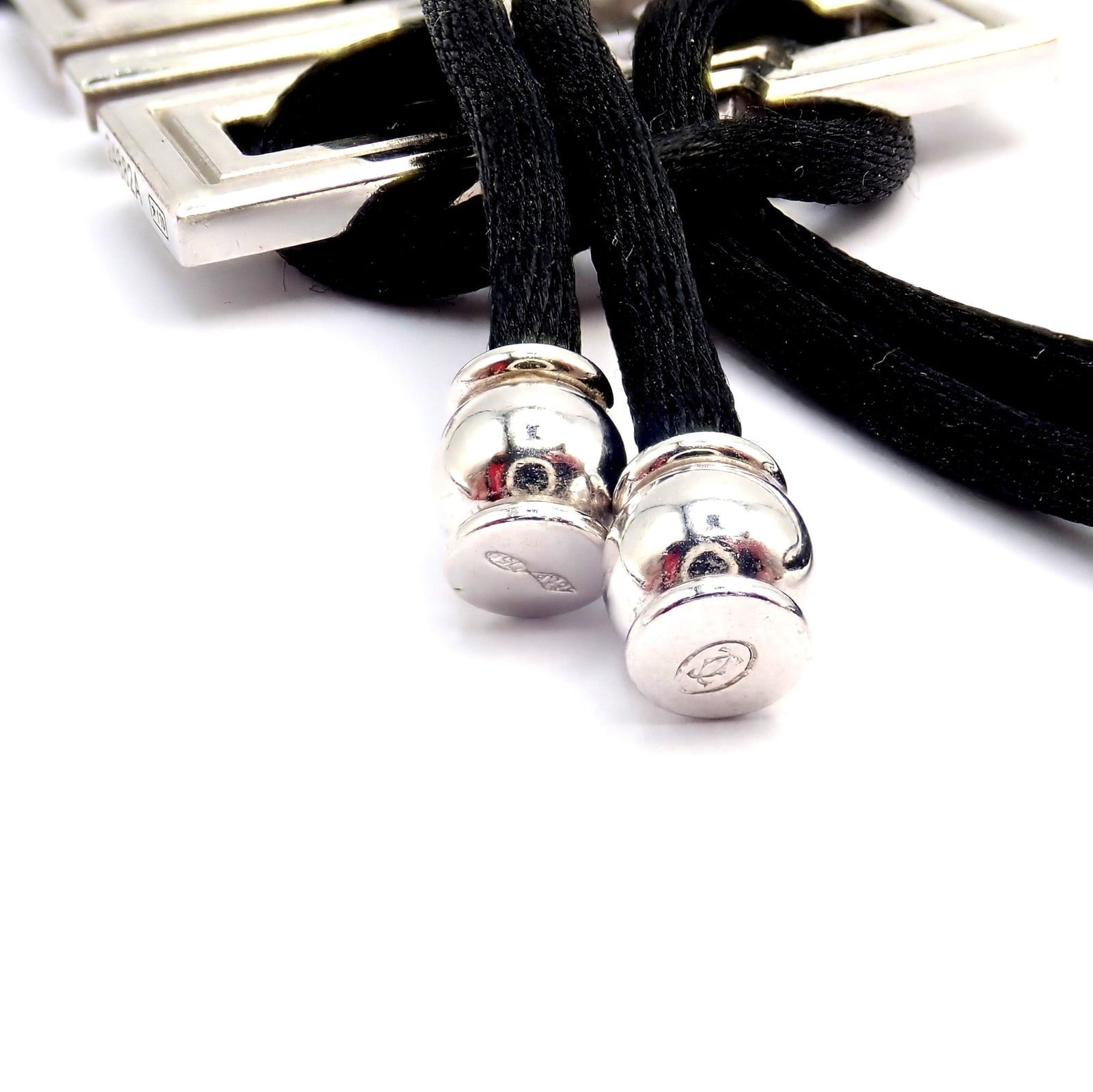 Cartier Jewelry & Watches:Fine Jewelry:Necklaces & Pendants Authentic! Cartier Le Baiser Du Dragon 18k White Gold Ruby Silk Cord Necklace