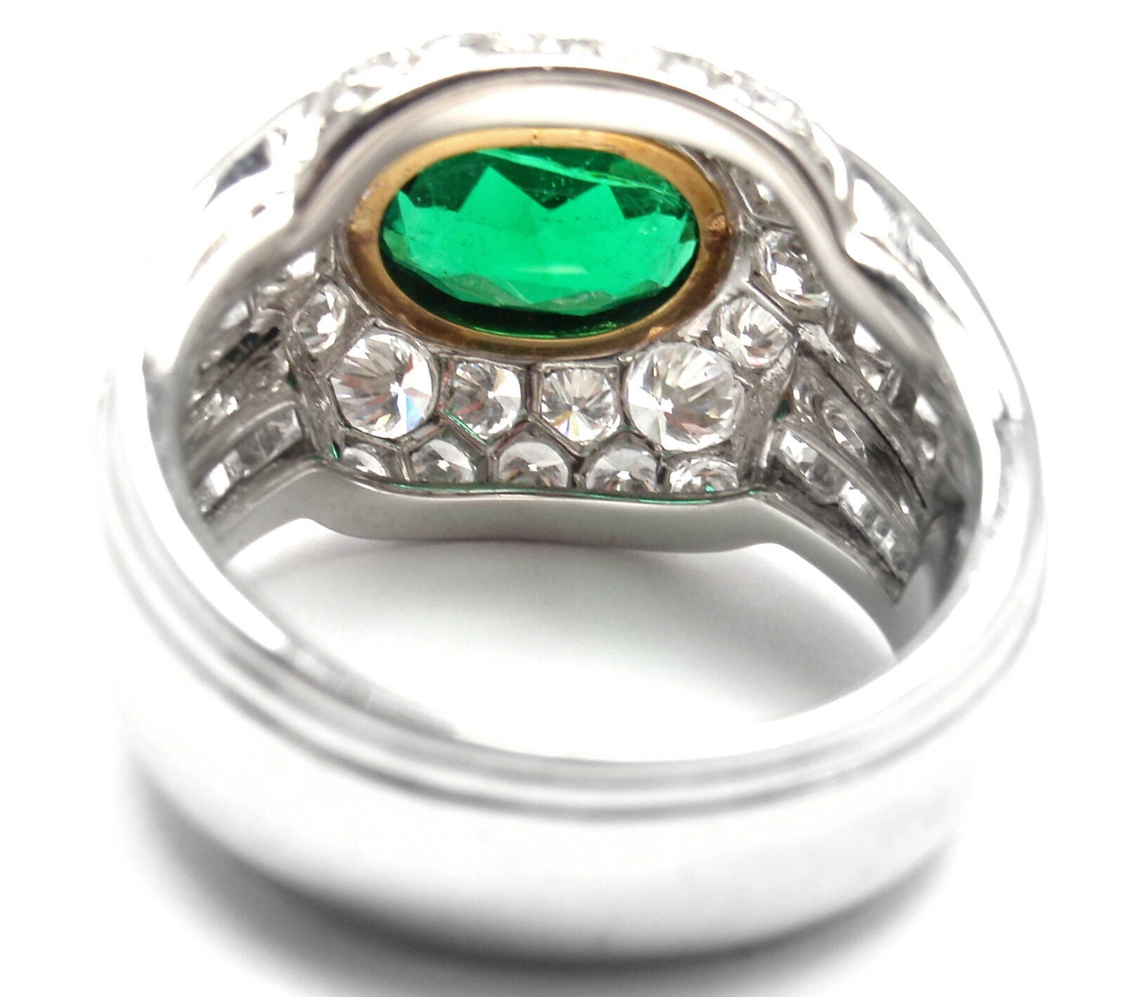 Patek Philippe Jewelry & Watches:Fine Jewelry:Rings Rare! Authentic Patek Philippe Platinum Diamond Emerald Ring Certificate