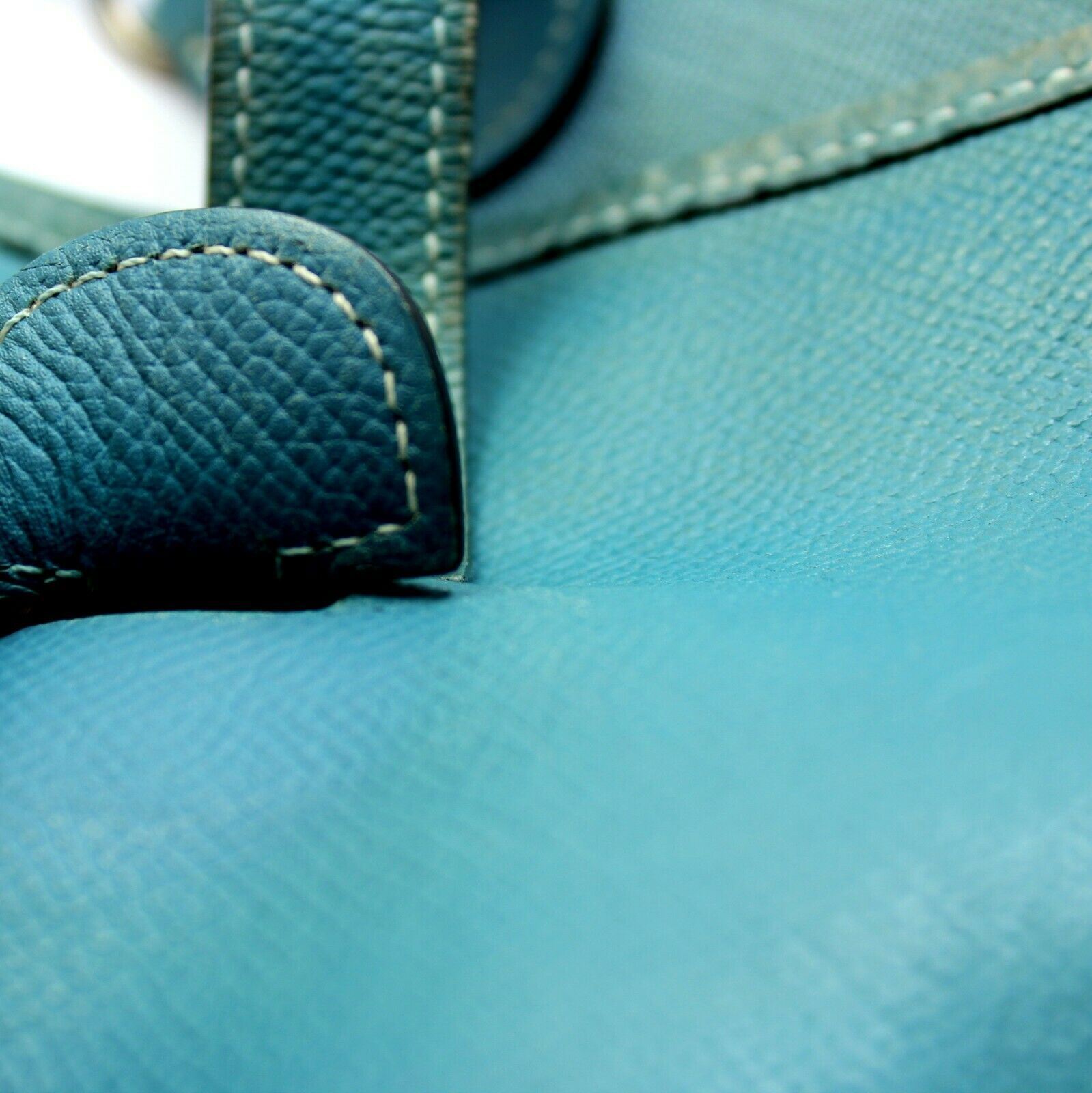 Hermes Clothing, Shoes & Accessories:Women:Women's Bags & Handbags Authentic! Hermes Evelyne Blue Jean Epsom Leather PM Handbag Purse