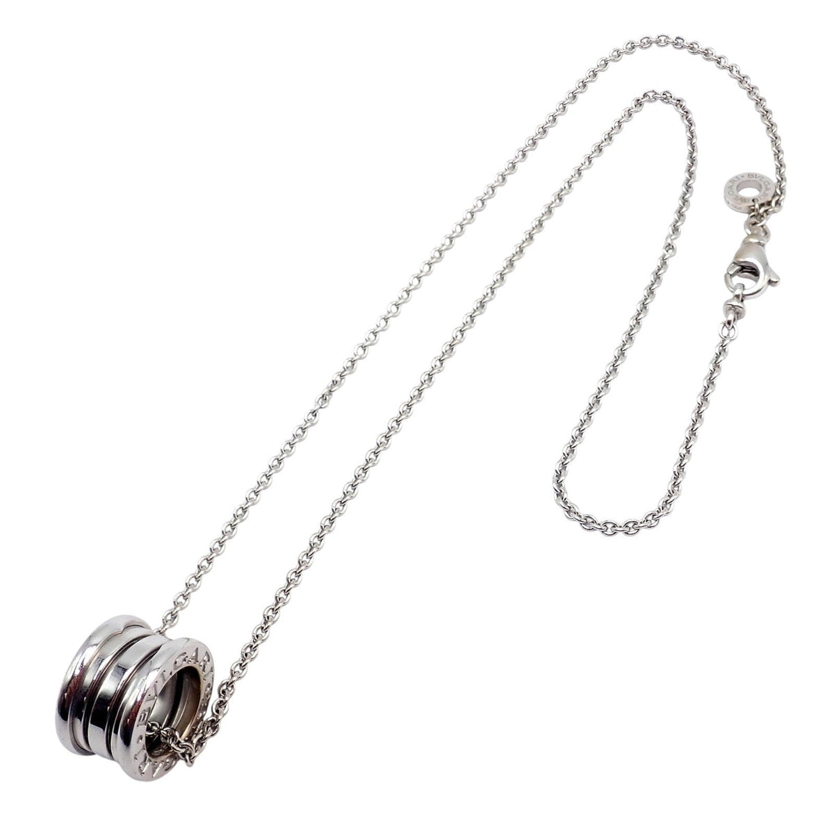 Bulgari Jewelry & Watches:Fine Jewelry:Necklaces & Pendants Authentic! Bulgari Bvlgari 18k White Gold B.Zero1 Pendant Necklace Box + Papers