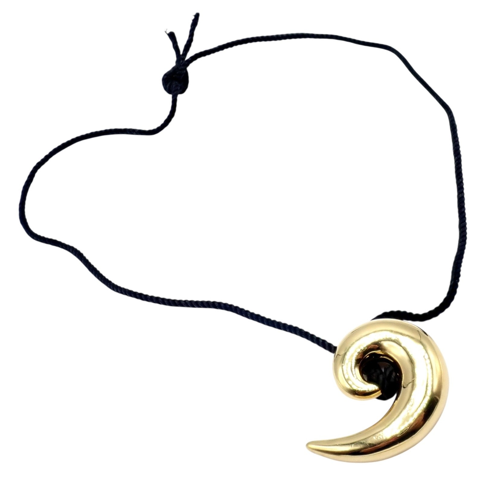 Vintage! Tiffany & Co 18k Yellow Gold Cummings Large Spiral Nautilus Necklace | Fortrove