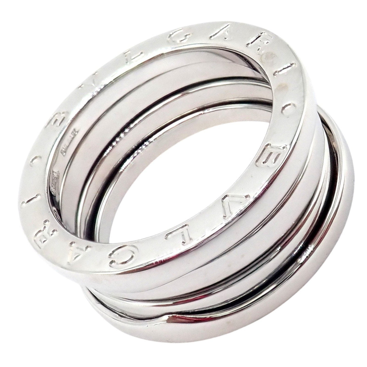 Bulgari Jewelry & Watches:Fine Jewelry:Rings Authentic! Bulgari Bvlgari 18k White Gold B.Zero1 Ring sz 51 / 5.75