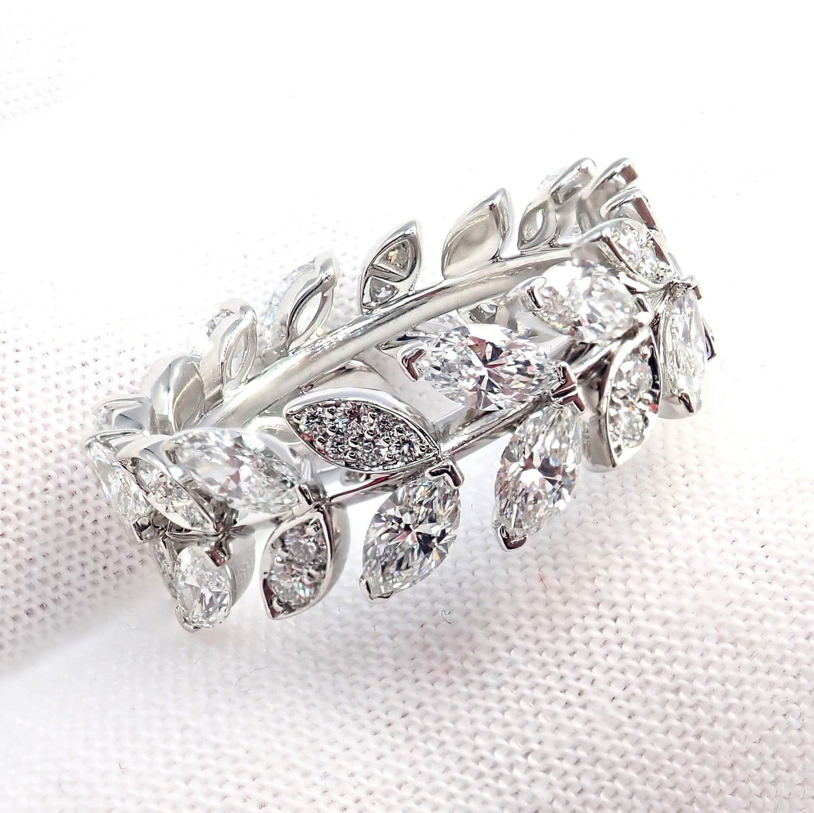 Tiffany & Co. Jewelry & Watches:Fine Jewelry:Rings Authentic! Tiffany & Co Platlinum Victoria Vine Diamond 1.90ct Eternity Ring 7
