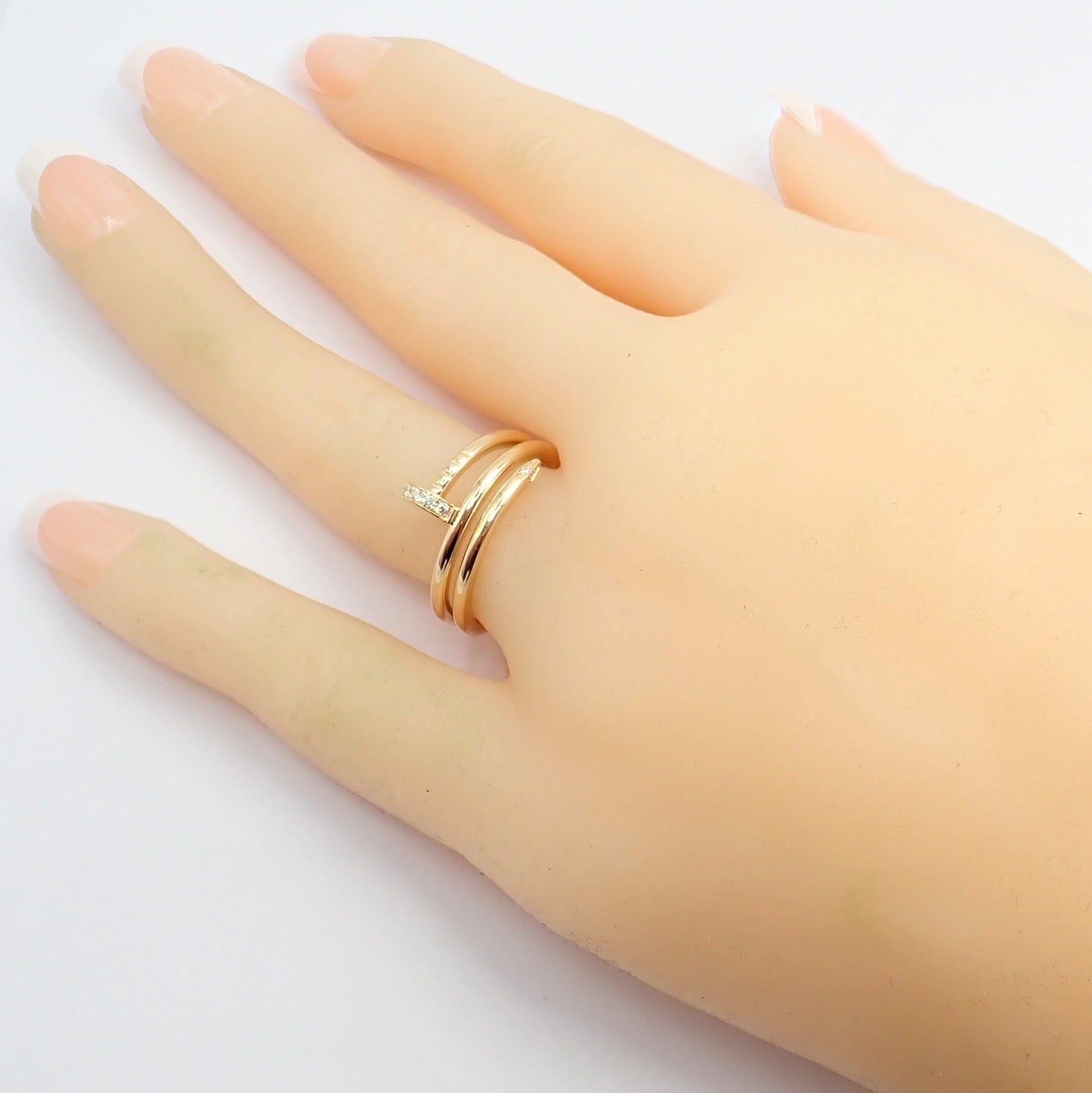 Cartier Jewelry & Watches:Fine Jewelry:Rings Authentic! Cartier Juste Un Clou 18k Yellow Gold Diamond Nail Band Ring 4.25