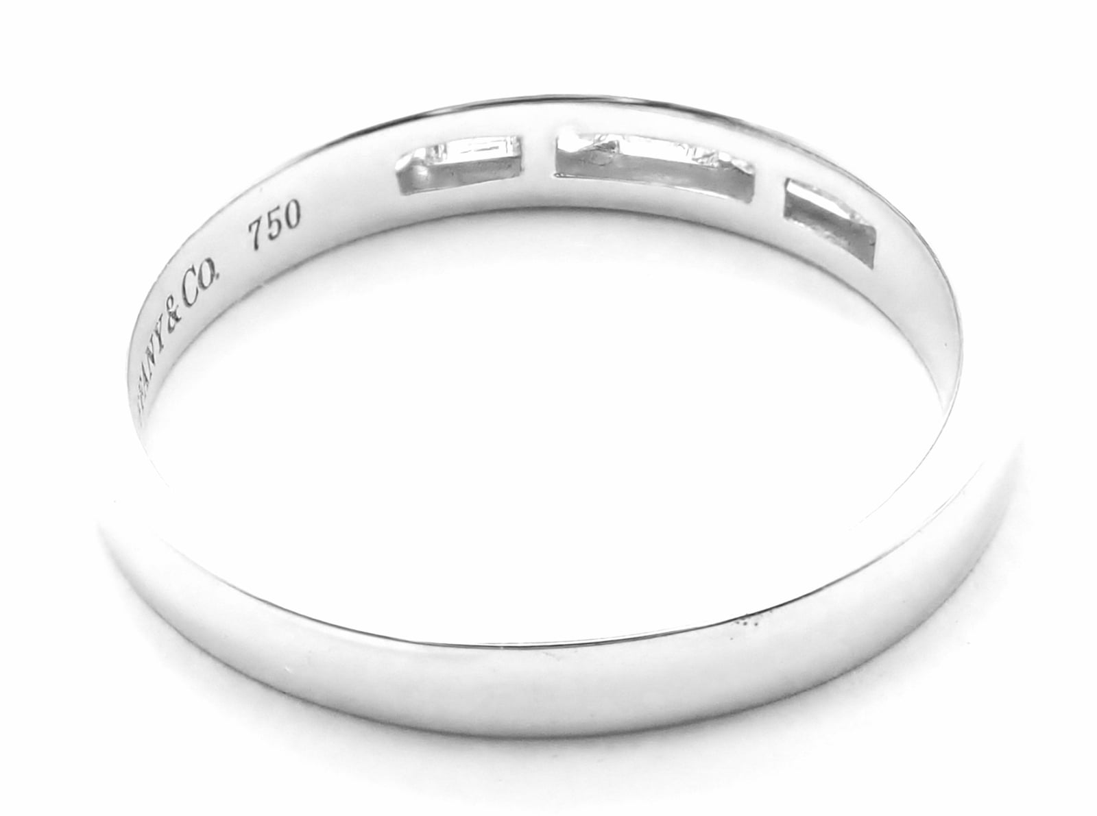Tiffany & Co. Jewelry & Watches:Fine Jewelry:Rings Authentic! Tiffany & Co 18k White Gold Diamond Channel Set Band Ring