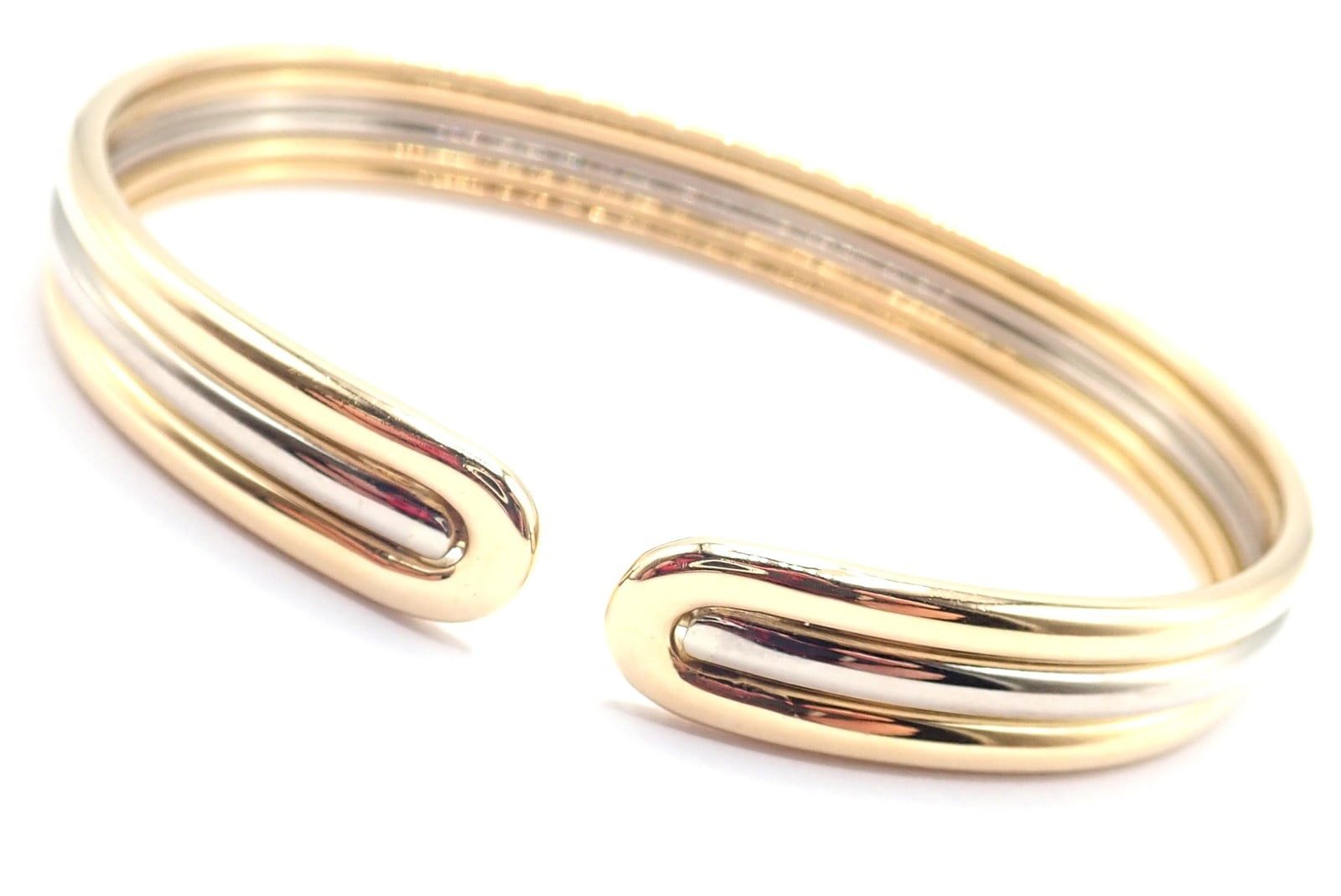 Van Cleef & Arpels Jewelry & Watches:Fine Jewelry:Bracelets & Charms Authentic! Van Cleef & Arpels 18k Yellow & White Gold Bangle Cuff Bracelet Paper