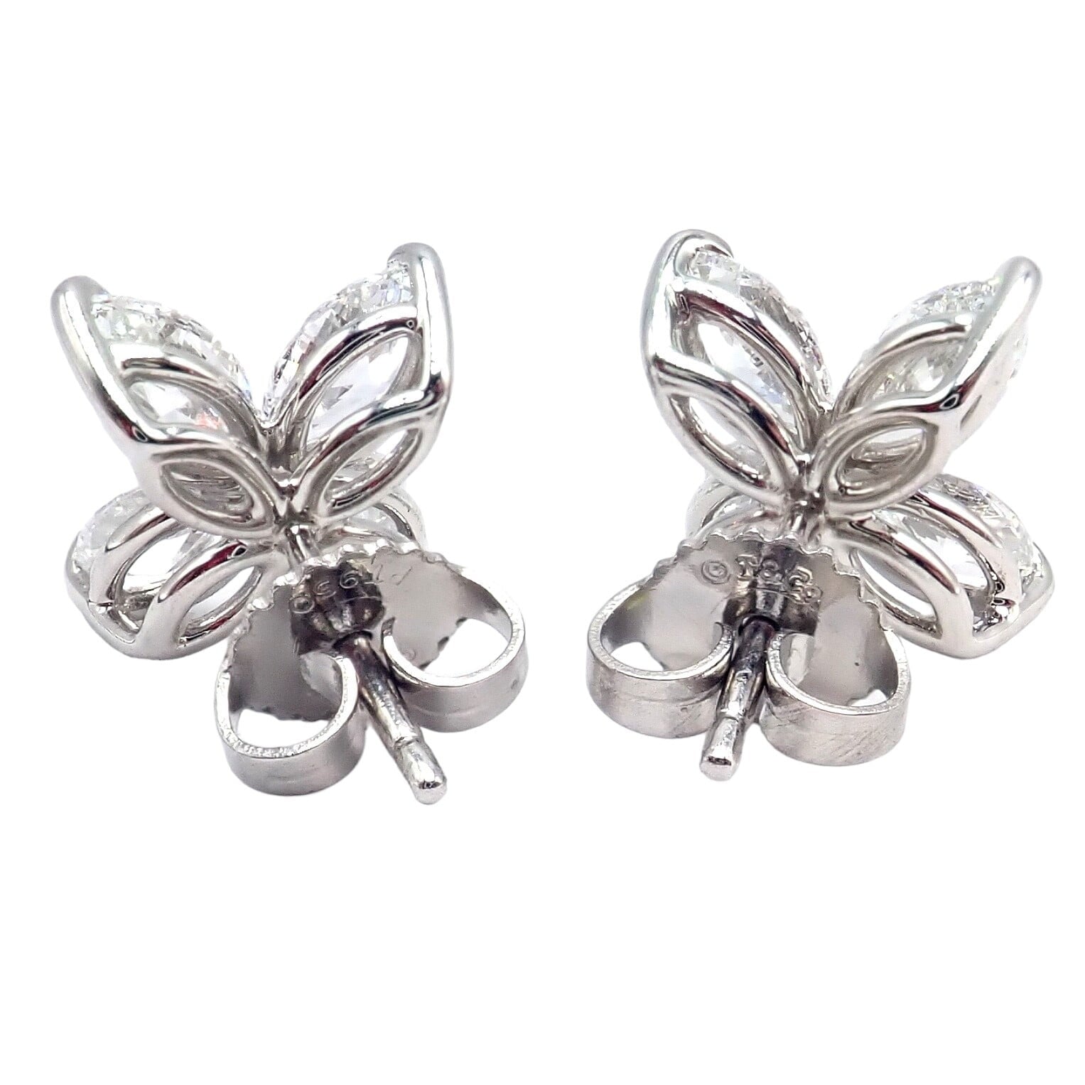 Tiffany & Co. Jewelry & Watches:Fine Jewelry:Earrings Authentic! Tiffany & Co Platinum Victoria Marquise Cut Diamond Large Earrings