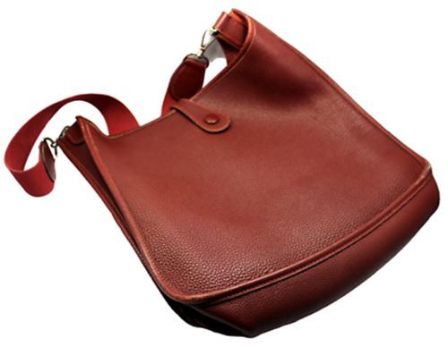 Authentic! Hermes Evelyne Brick Red Clemence Leather PM Handbag Purse | Fortrove