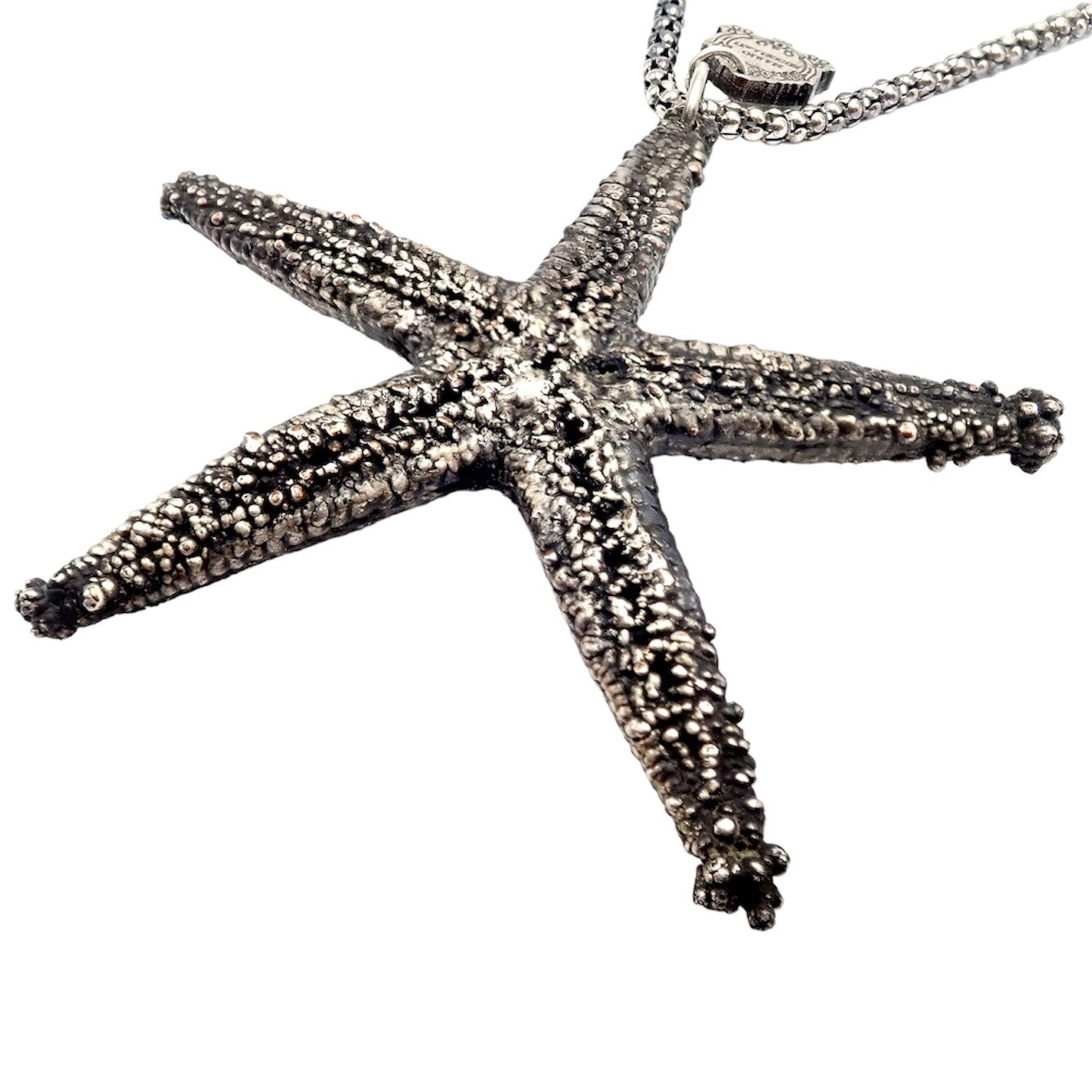 Rare! Vintage Mario Buccellati Silver Large Starfish Statement Necklace | Fortrove