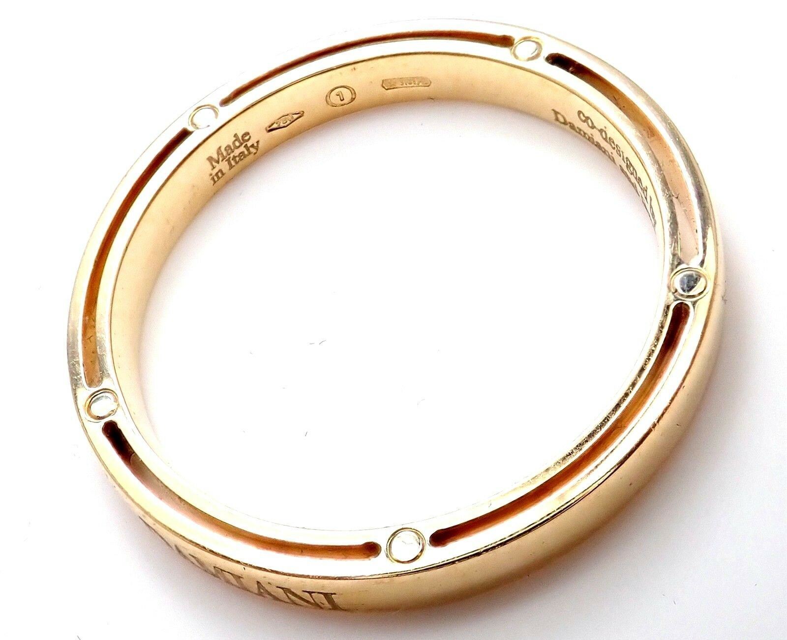 Damiani Jewelry & Watches:Fine Jewelry:Rings New! Authentic Damiani Brad Pitt 18k Yellow Gold Diamond 3mm Band Ring Sz 10.5