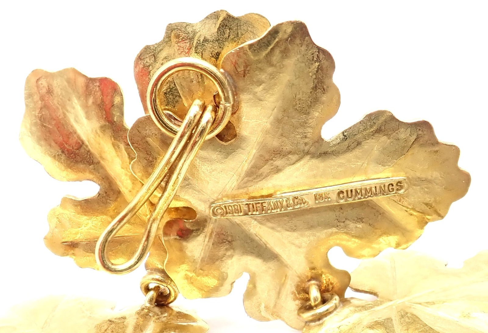 Rare! Authentic Tiffany & Co Angela Cummings 18k Yellow Gold Leaf Necklace 1981 | Fortrove