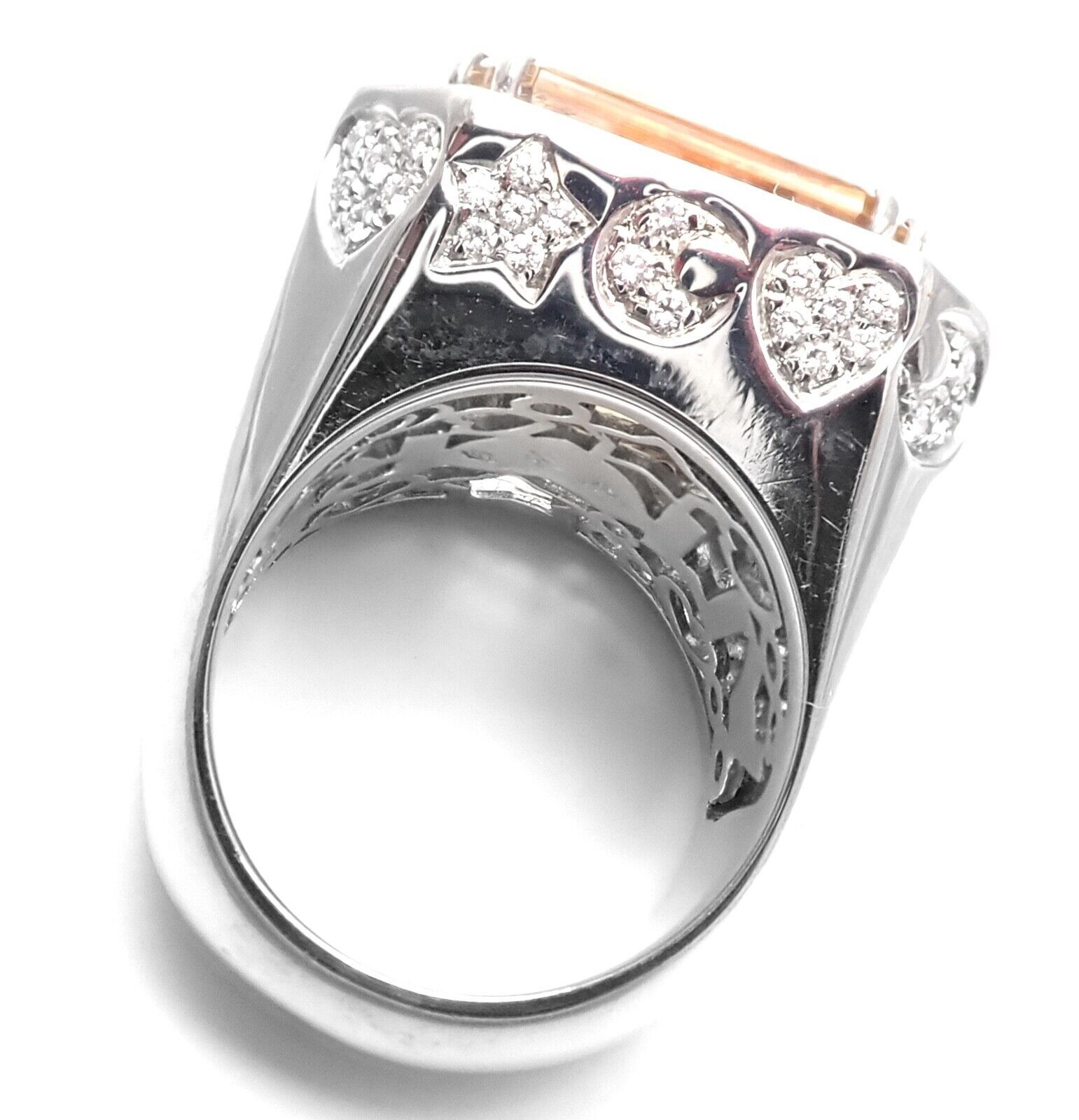 PASQUALE BRUNI Jewelry & Watches:Fine Jewelry:Rings Authentic! Pasquale Bruni 18k White Gold Diamond Citrine Large Ring