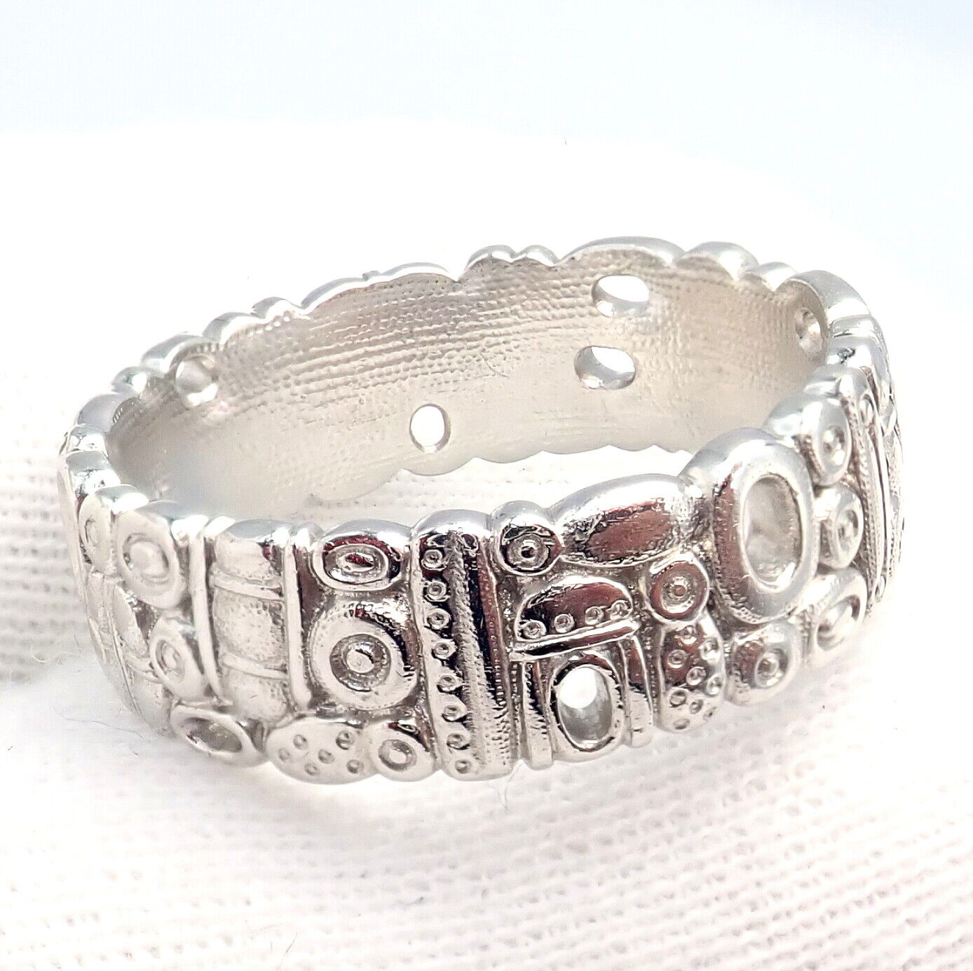 Authentic! Alex Sepkus Favorite Things Platinum Band Ring Sz 8.5 | Fortrove