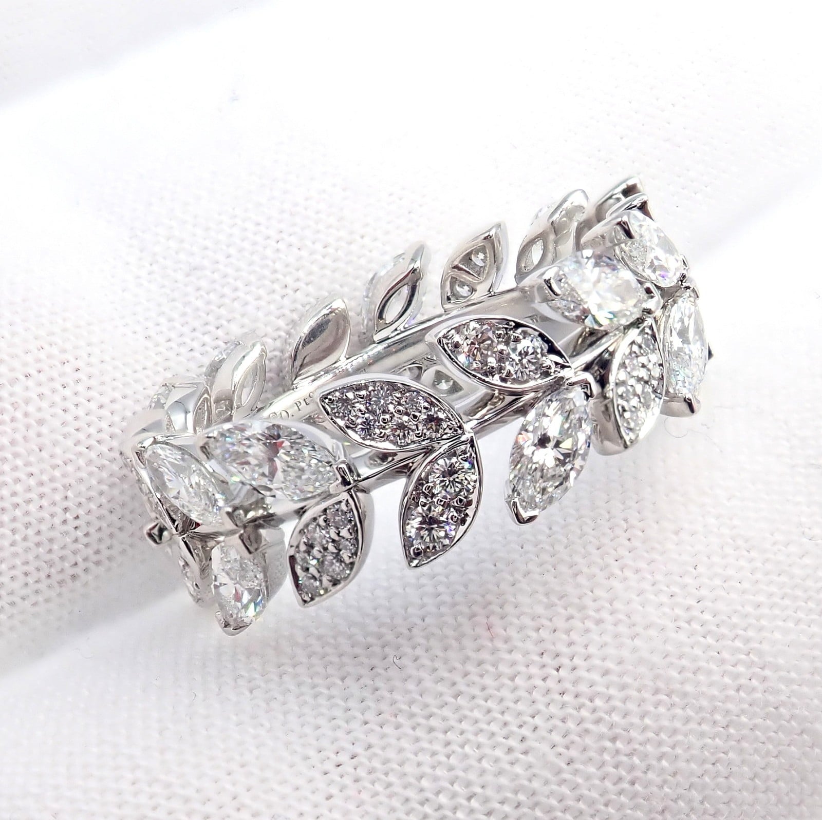 Tiffany & Co. Jewelry & Watches:Fine Jewelry:Rings Authentic! Tiffany & Co Platlinum Victoria Vine Diamond 1.90ct Eternity Ring 7