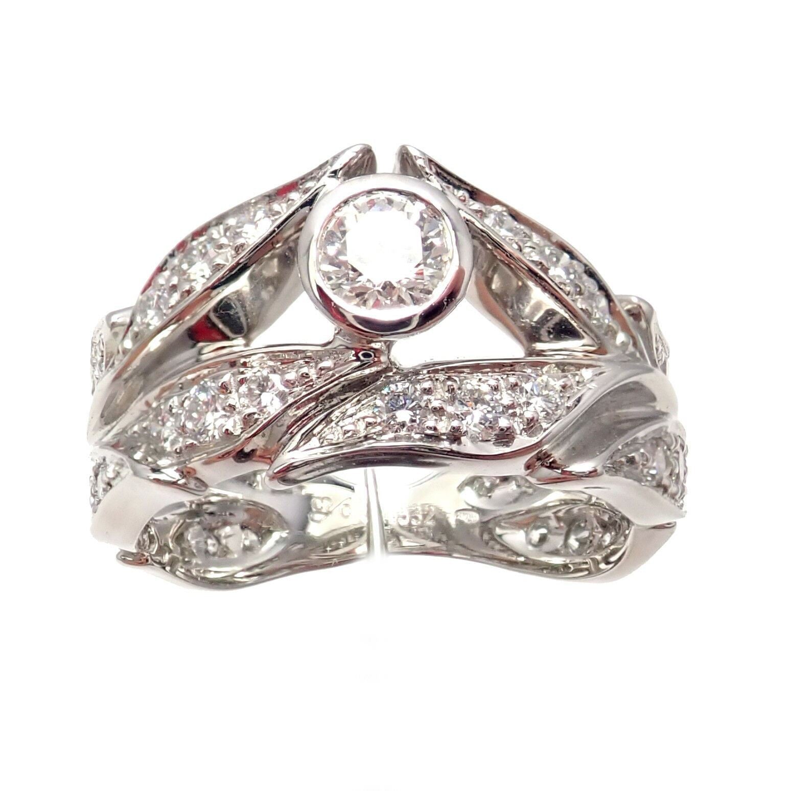 Authentic Carrera Y Carrera 18k Mi Princes Greco Roman Diamond Crown Ring Size 6 | Fortrove