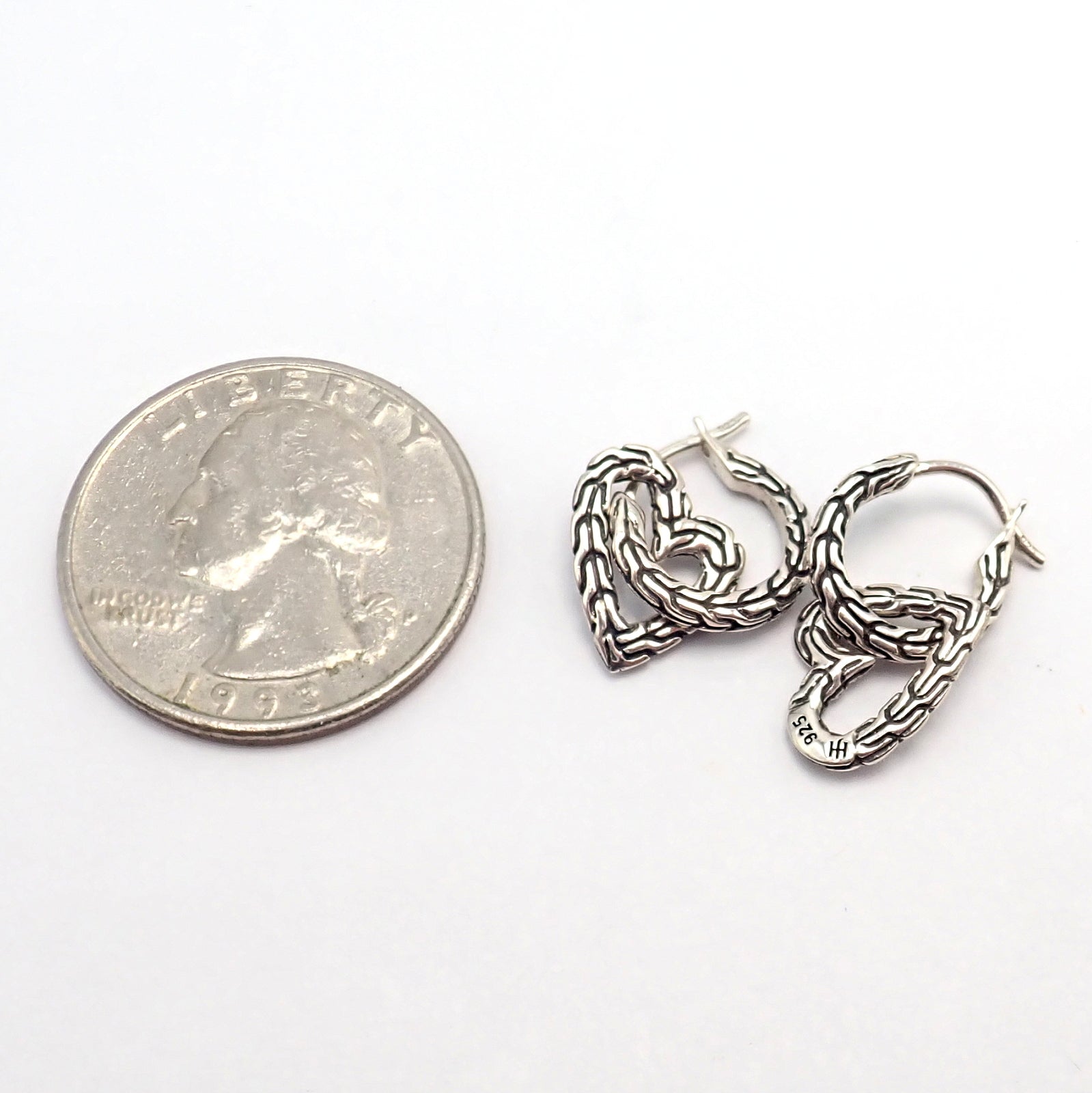 John Hardy Jewelry & Watches:Fine Jewelry:Earrings Authentic! John Hardy JH Silver Manah Heart Earrings