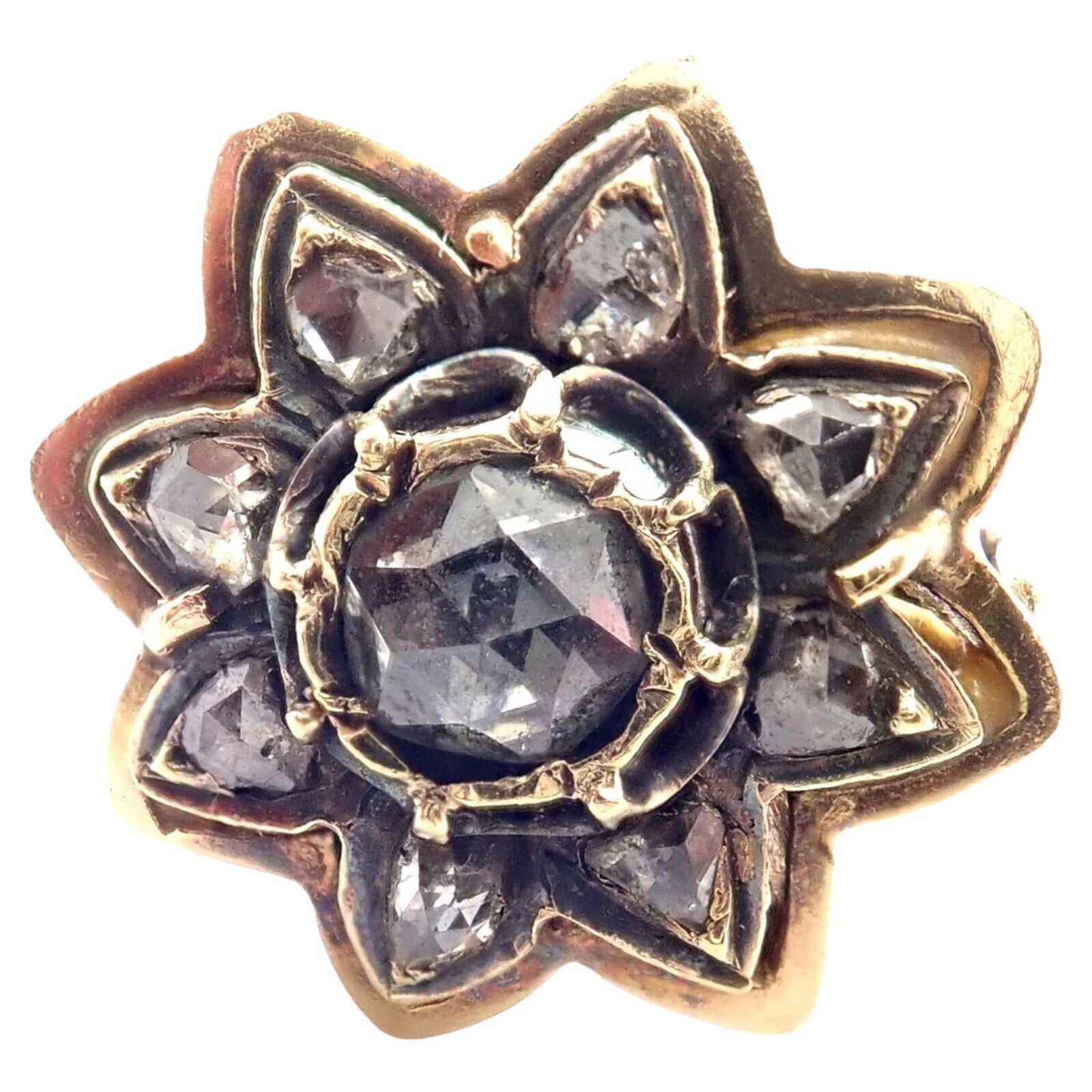 Authentic! Karl Faberge 18k Yellow Gold Diamond Ring | Fortrove