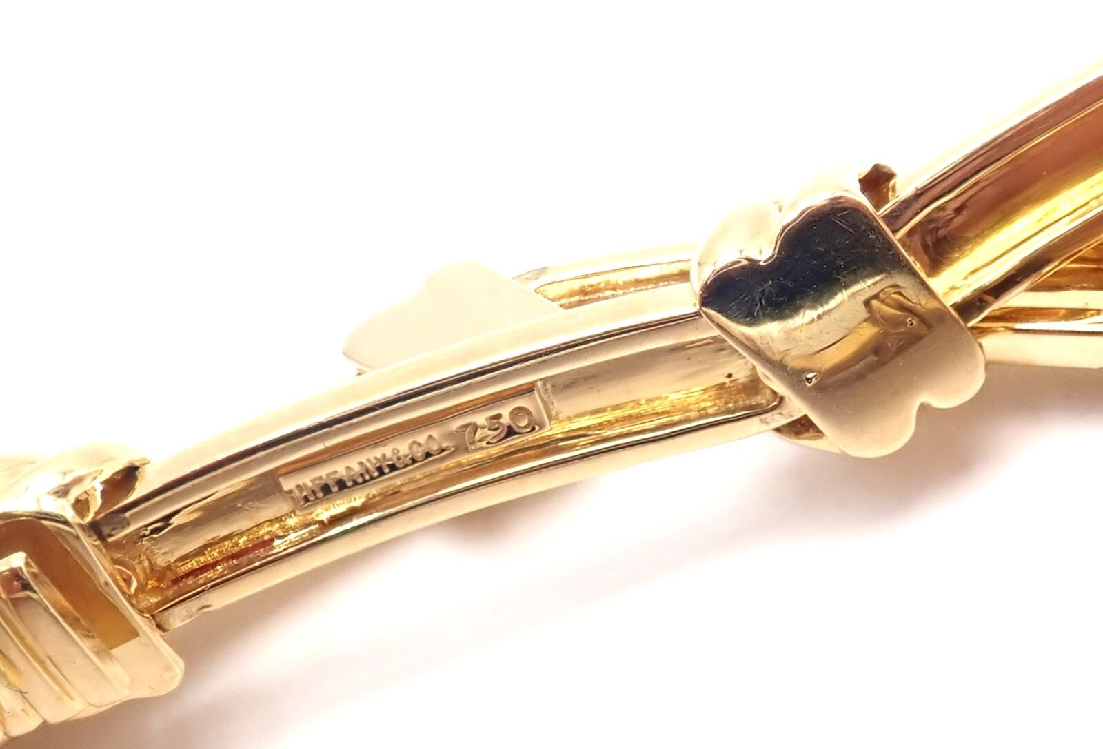 Authentic! Vintage Tiffany & Co 18k Yellow Gold Knot Link Necklace | Fortrove