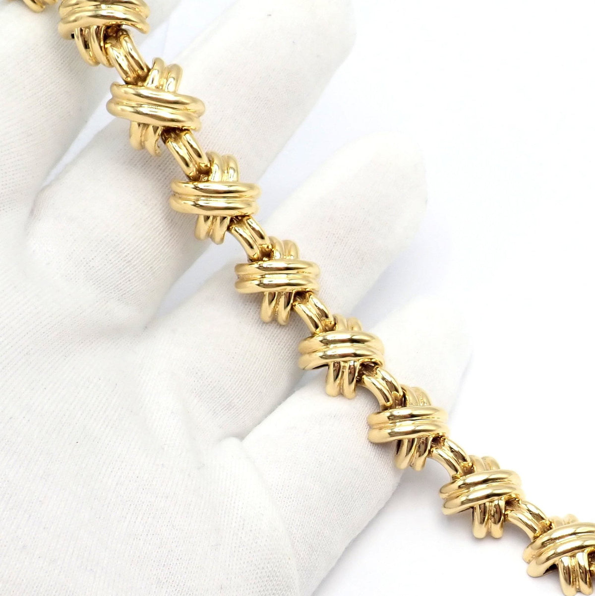 Tiffany & Co. Jewelry & Watches:Fine Jewelry:Necklaces & Pendants Vintage! Tiffany & Co. 18k Yellow Gold Large X Classic Signature Necklace