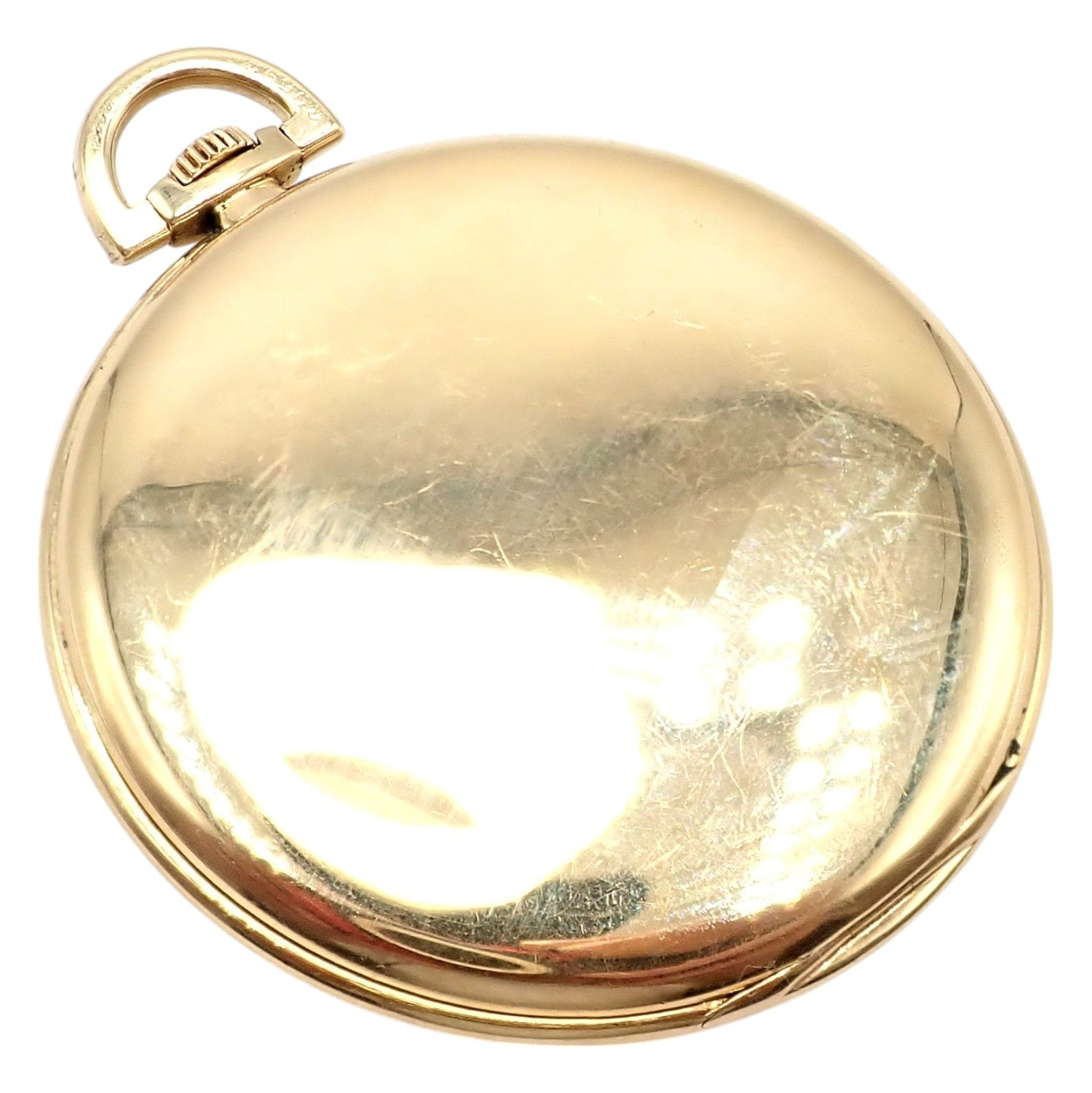 IWC International Watch Co. Cartier 18k Yellow Gold 19s Thin Pocket Watch 1940's | Fortrove