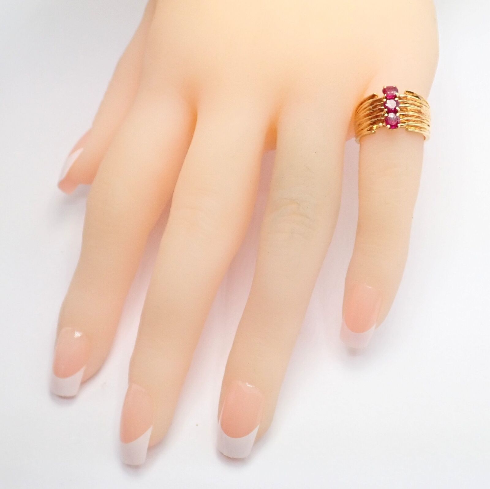 Authentic! Vintage Cartier 18k Yellow Gold Ruby Ring | Fortrove