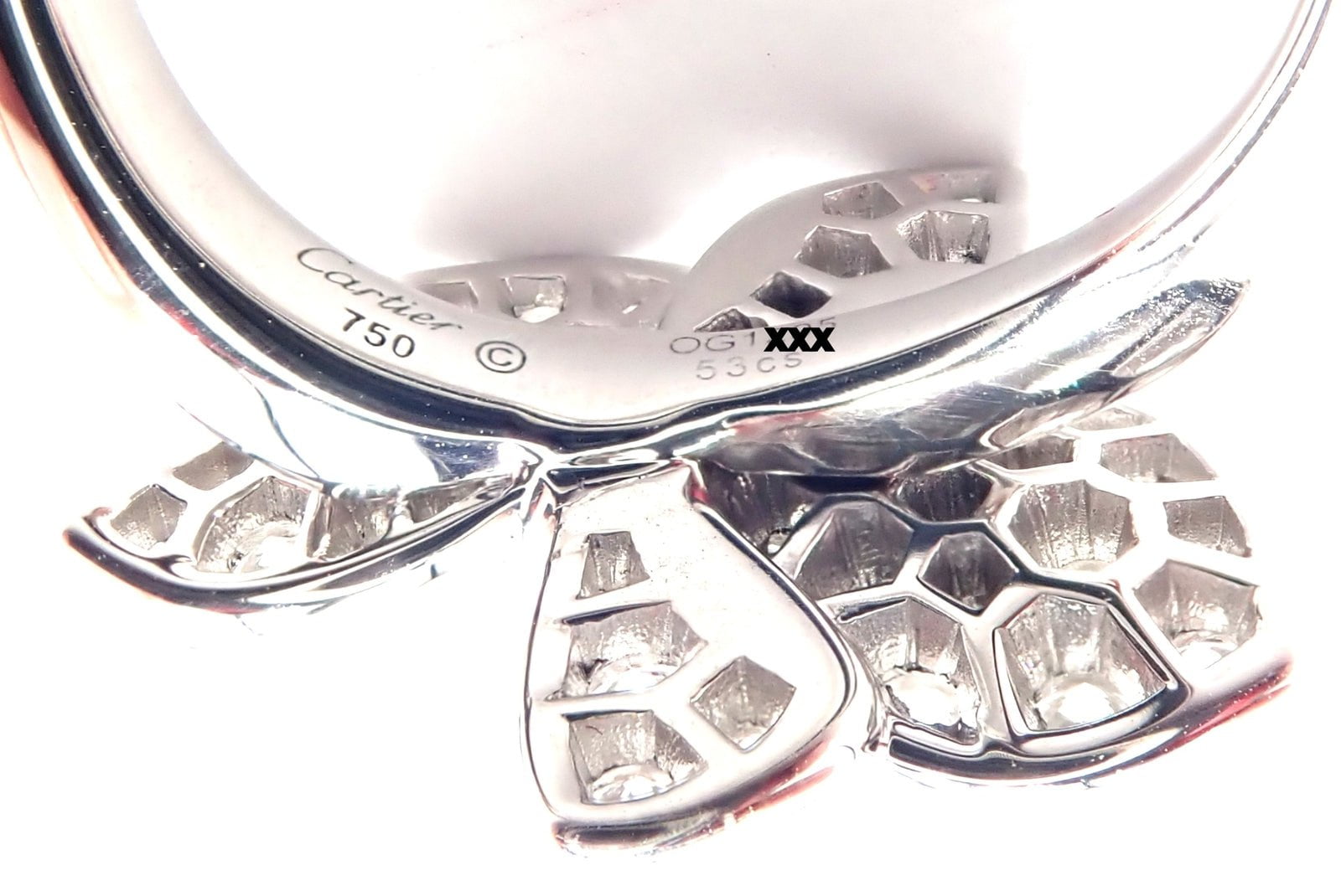 Authentic! Cartier Caresse D'orchidées Orchid Flower 18k White Gold Diamond Ring | Fortrove