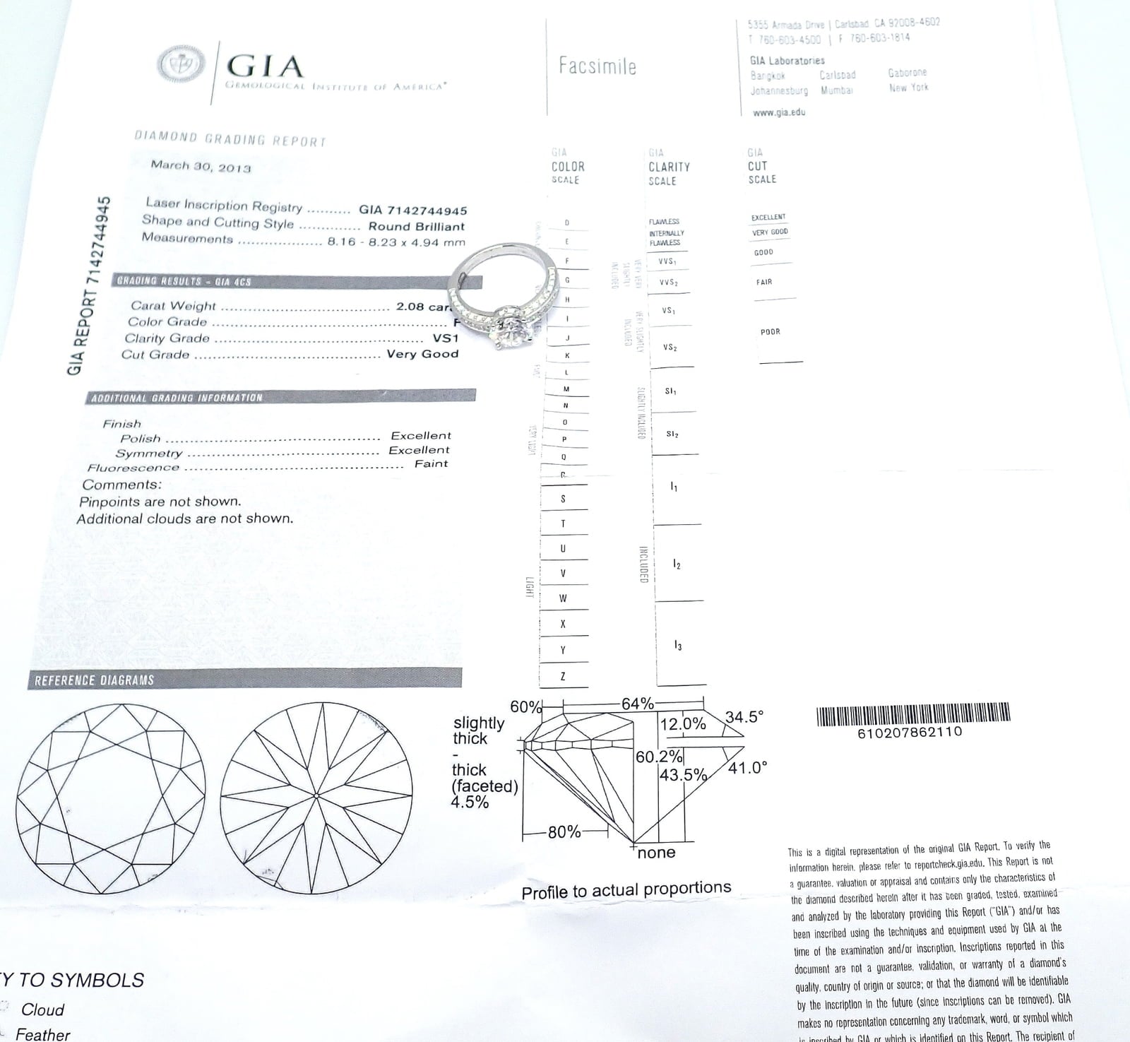 Bvlgari Jewelry & Watches:Fine Jewelry:Rings Authentic! Bulgari Bvlgari Platinum 4.04ct VS1 F Diamond Engagement Ring GIA