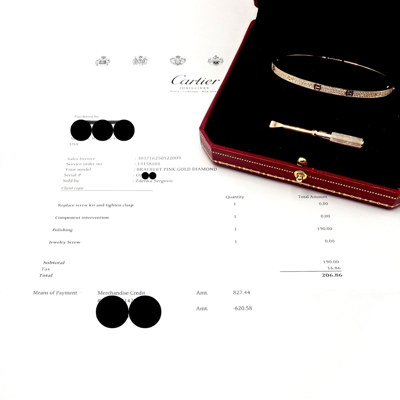 Cartier Love 18k Rose Gold Pave Diamond Thin Bangle Bracelet Sz 19 + Cert | Fortrove