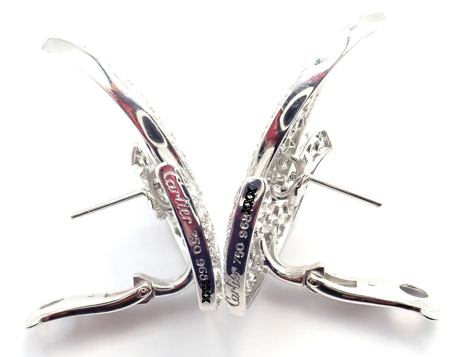 Cartier Jewelry & Watches:Fine Jewelry:Earrings Authentic! Cartier Colombe Dove Of Peace 18k White Gold Diamond Earrings Paper