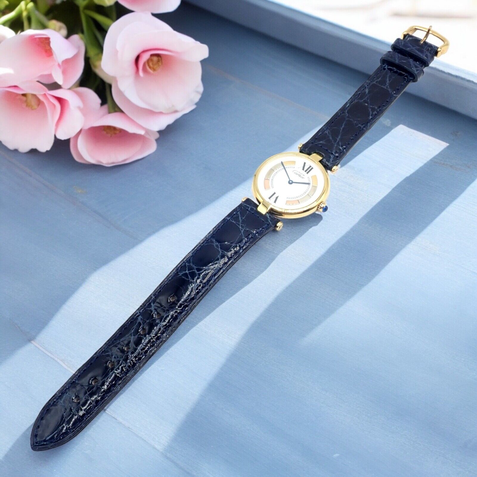 Cartier Must De Silver 925 Argent Vermeil Ronde Quartz 30mm Watch | Fortrove