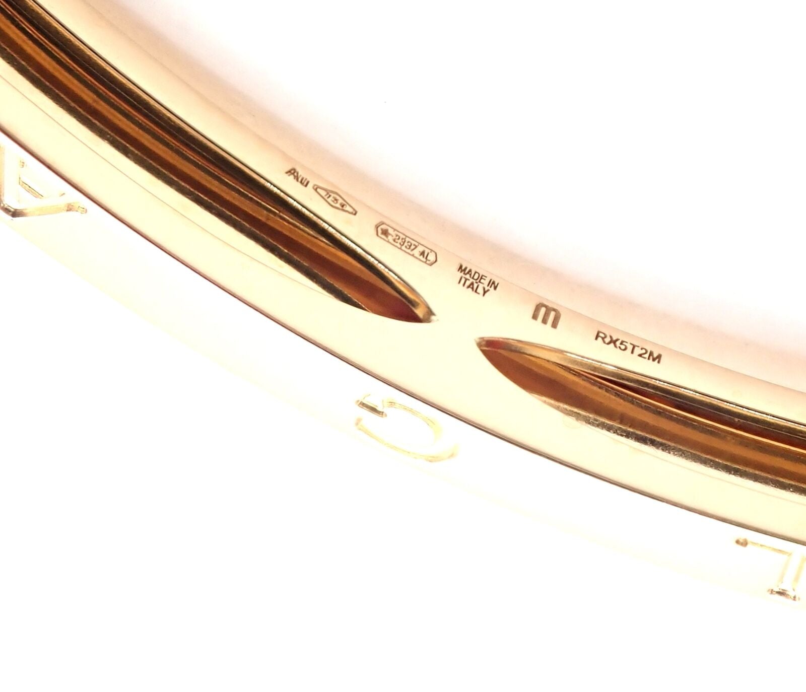 Authentic! Bulgari Bvlgari B.Zero1 Rock 18k Yellow Gold Diamond Bangle Bracelet | Fortrove