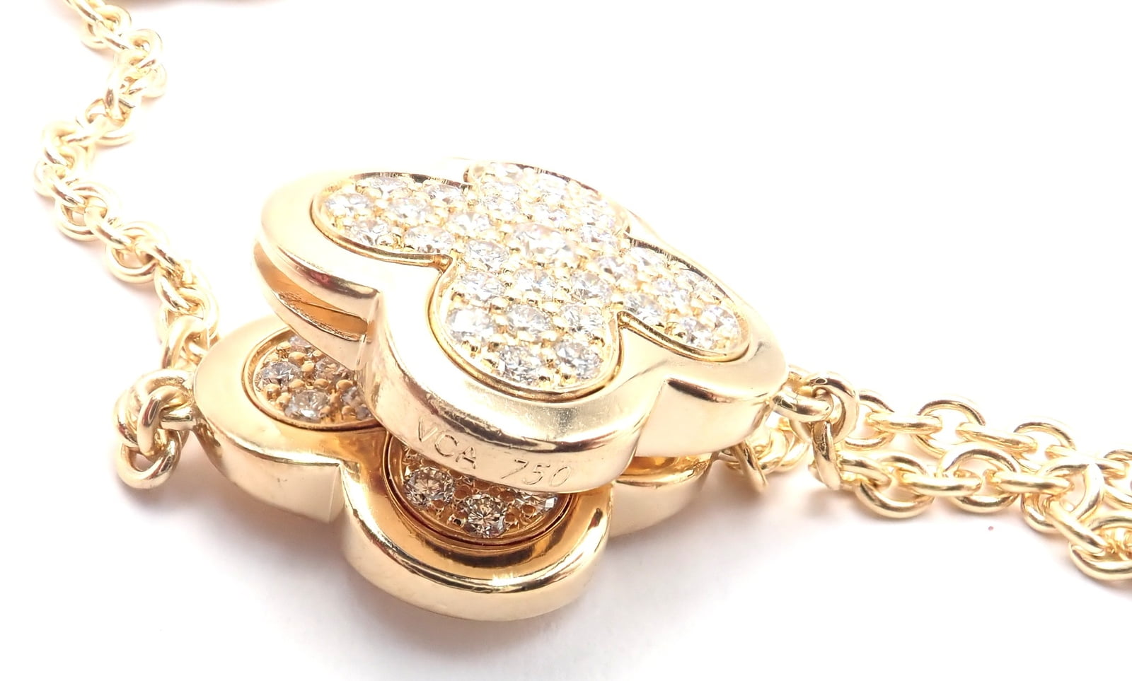 Van Cleef & Arpels Jewelry & Watches:Fine Jewelry:Necklaces & Pendants Authentic Van Cleef & Arpels 18k Yellow Gold Diamond Pure Alhambra Long Necklace