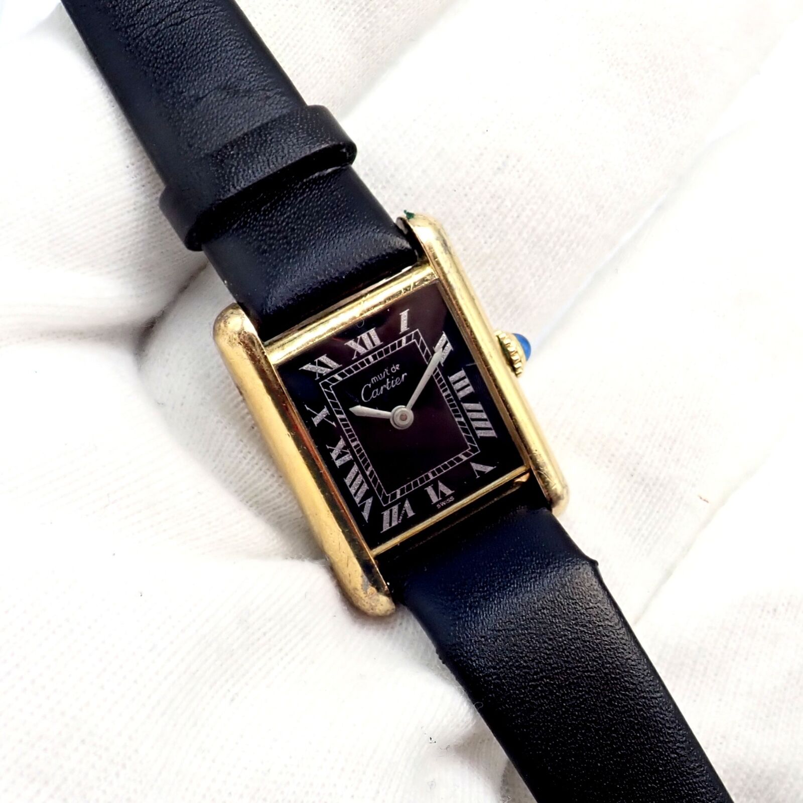 Authentic! Cartier Must De Silver 925 Argent Vermeil Manual Wind Watch | Fortrove