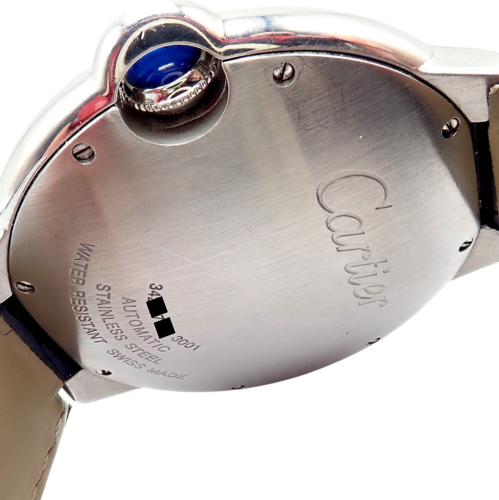 Cartier Stainless Steel Ballon Bleu Custom Diamond Enamel Automatic Watch 3001 | Fortrove