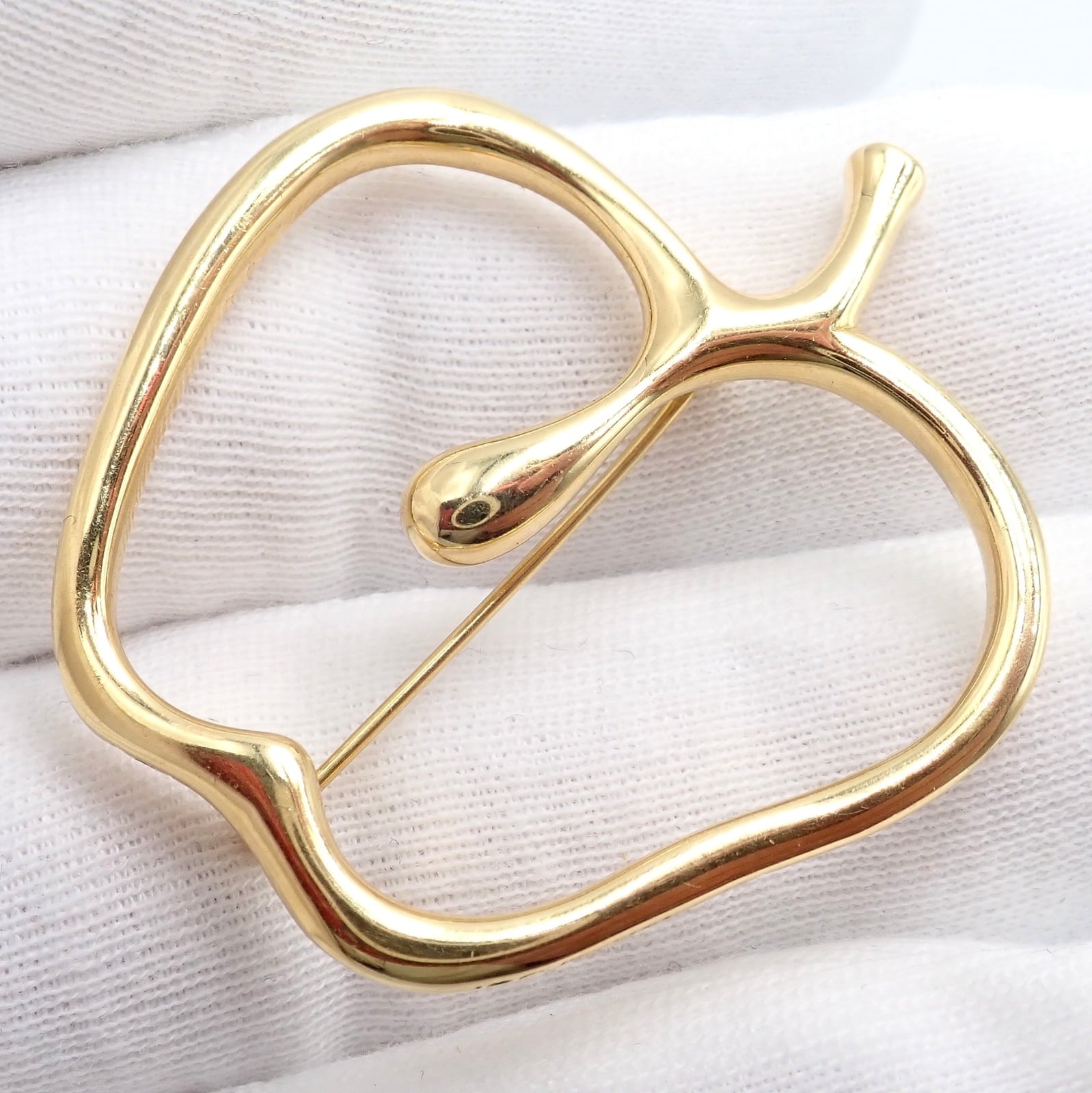 Tiffany & Co. Jewelry & Watches:Fine Jewelry:Brooches & Pins Authentic! Vintage Tiffany & Co Peretti 18k Yellow Gold Large Apple Pin Brooch