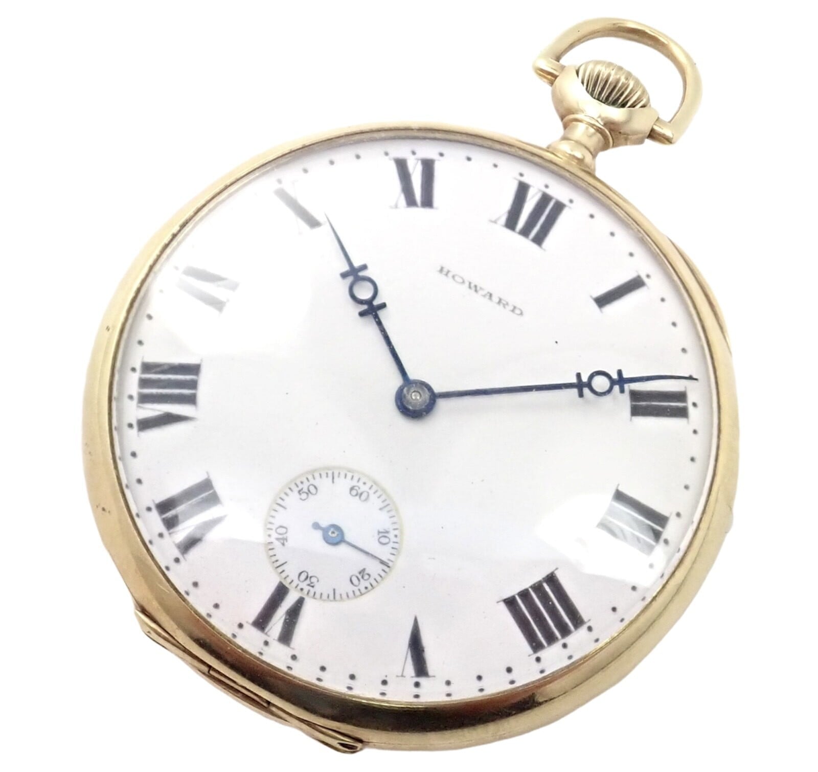Howard Jewelry & Watches:Watches, Parts & Accessories:Watches:Pocket Watches Vintage Howard 14k Yellow Gold 46mm 17j Pocket Watch c. 1920's