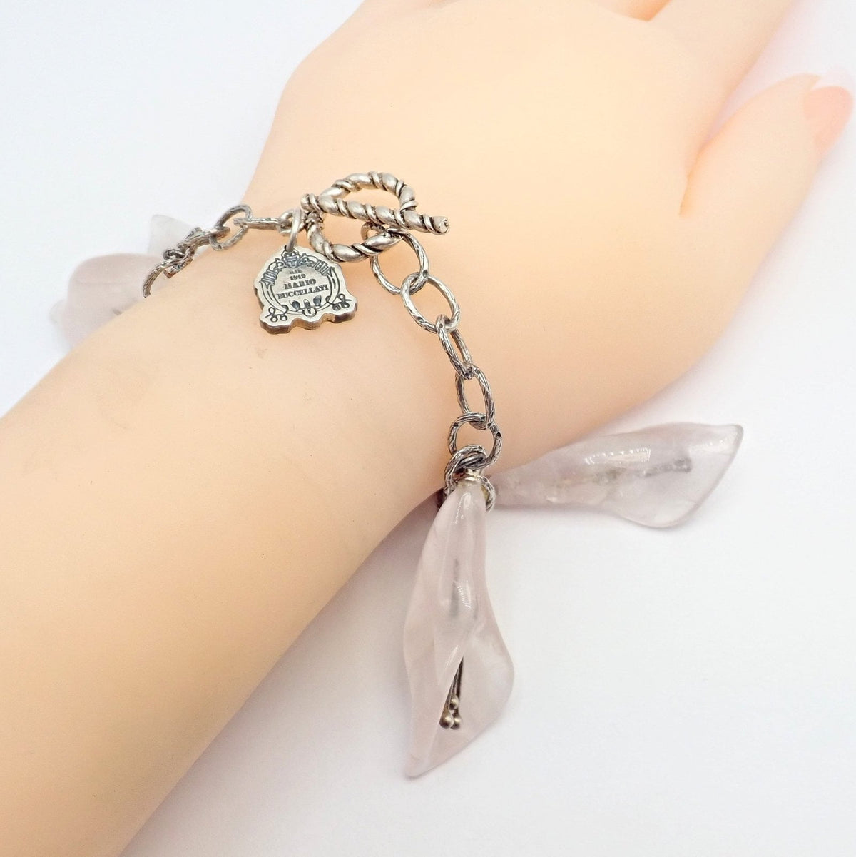 Buccellati Jewelry & Watches:Fine Jewelry:Bracelets & Charms Rare! Vintage Mario Buccellati Silver Quartz Calla Lily Bracelet