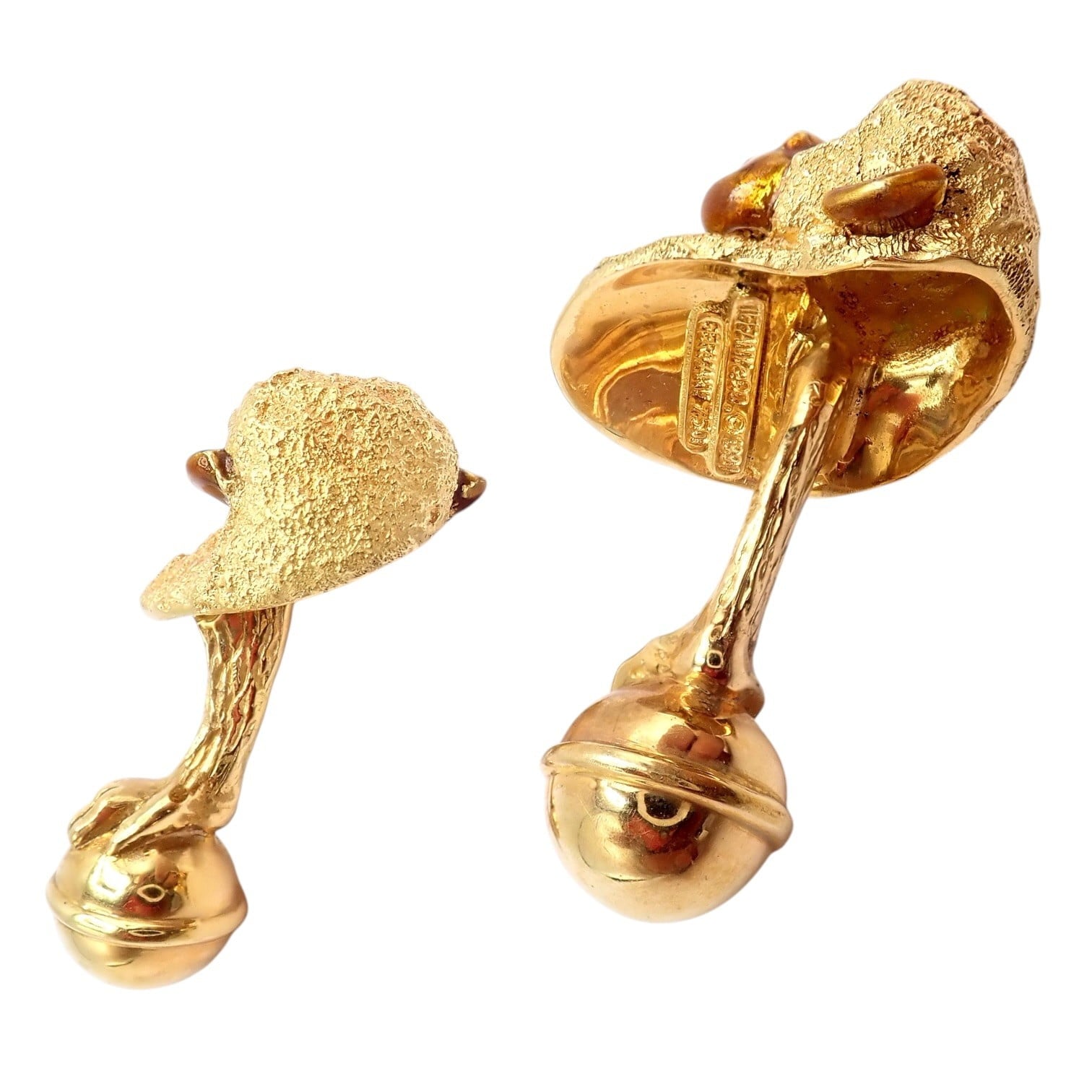 Tiffany & Co. Jewelry & Watches:Men's Jewelry:Cufflinks Vintage Tiffany & Co. 18k Yellow Gold Emerald Enamel Monkey Cufflinks 1991