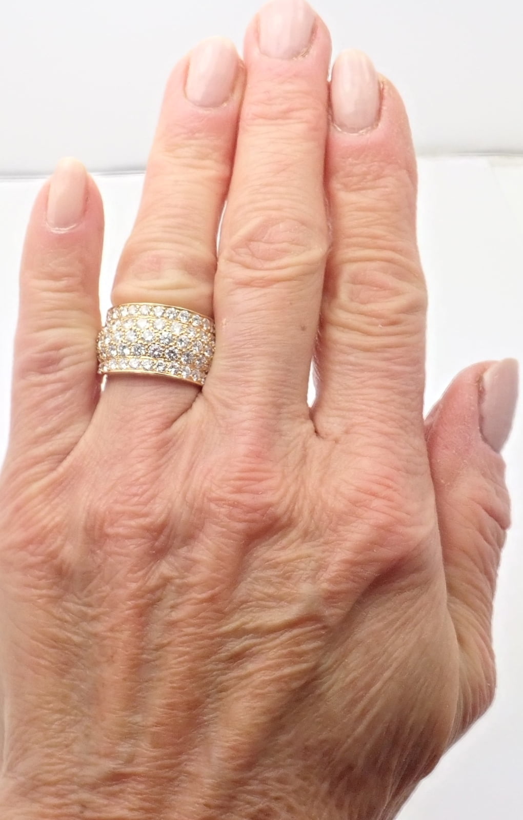 Cartier Jewelry & Watches:Fine Jewelry:Rings Authentic! Cartier Nigeria 18k Yellow Gold Diamond Wide Band Ring Size 53